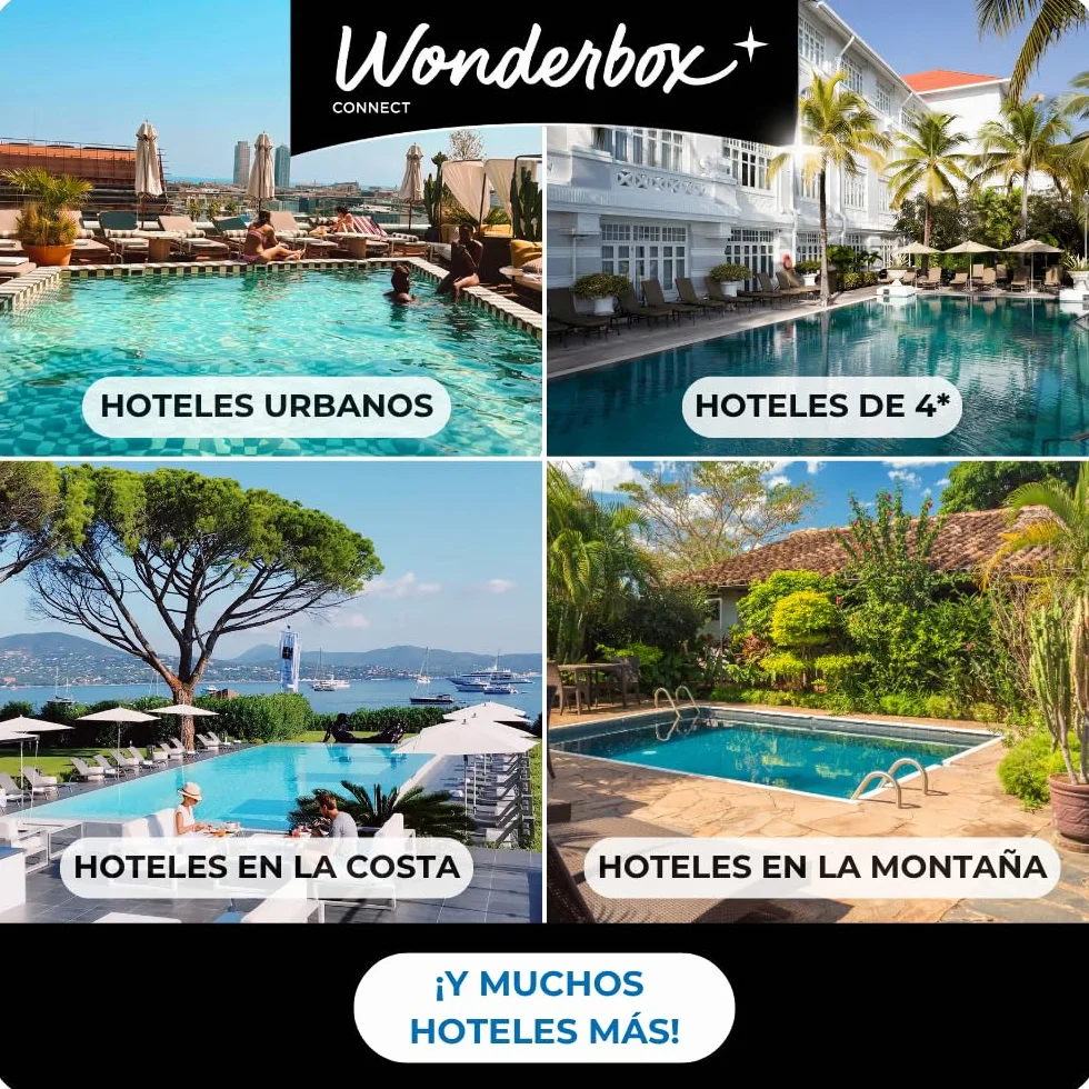 WONDERBOX – Cofre Regalo Hoteles con Piscina - 1 Noche para 2 Personas - Escapada para Parejas - Regalar experiencias - Ideal para una escapada refrescante