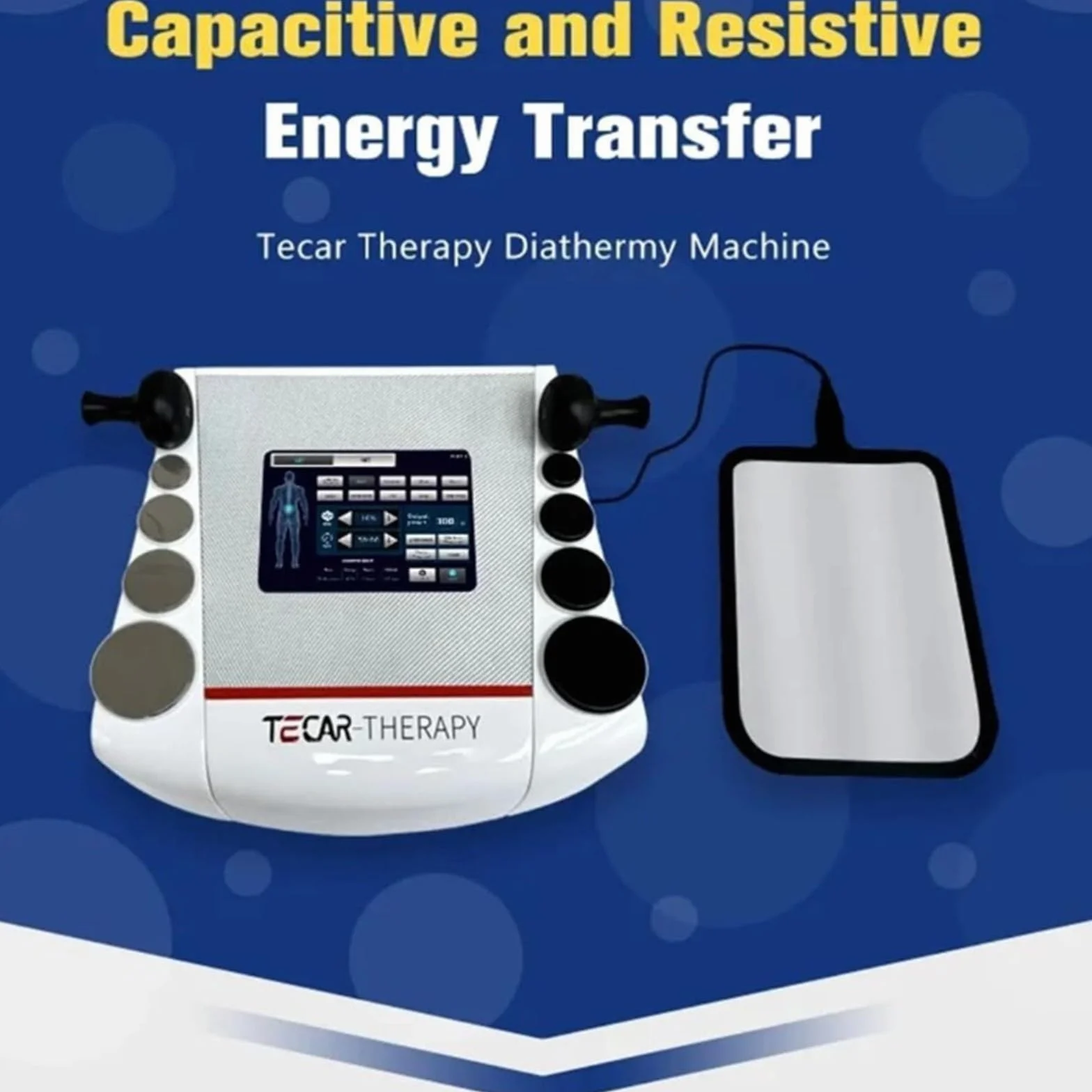 448KHZ Therapy Machine RES CET Monopole RF Transferencia De Energía Dispositivo De Diaterapia Para El Dolor Muscular Aliviar La Celulitis Reducir El Calentamiento Profundo