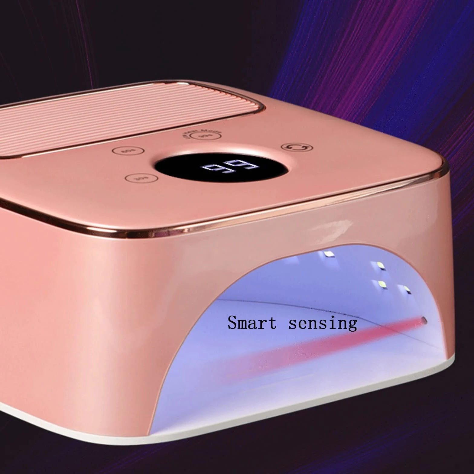 48W Lámpara LED Uñas,36 LED/UV Gel Esmalte de Uñas Curado Luz Máquina con 3 Temporizador y Pantalla LCD para Manicura/Pedicure Nail Art en el Hogar y el Salón