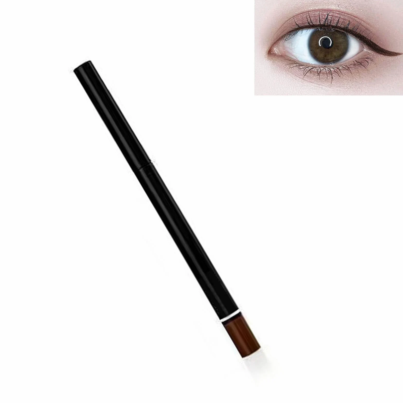 Pongnas Lápiz Gel Cremoso de Larga Duración y Suave Deslizamiento para Ojos, Labios, Rostro con Excelente Pigmentación, No Alérgico, Fácil de Combinar con Looks de Maquillaje (Marron oscuro)