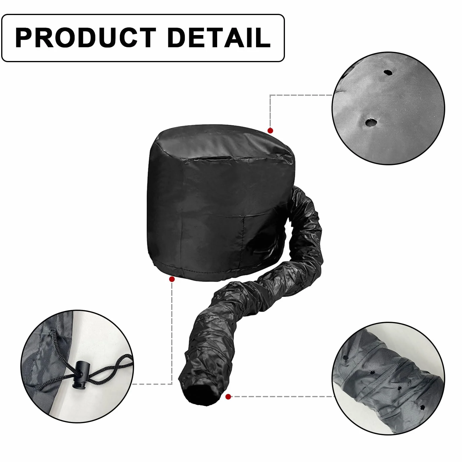 Gorro Secador de Pelo Térmico para Cabello Rizado UILYNIU 2 Piezas Difusor Universal Accesorio Secar Peinar Rizar