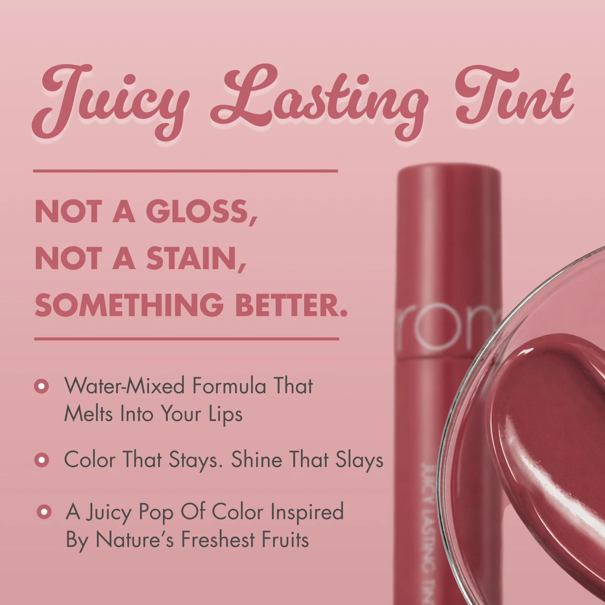 romand Jugoso Tinte permanente 0.2 fl oz Color de labios 19 ALMOND ROSE
