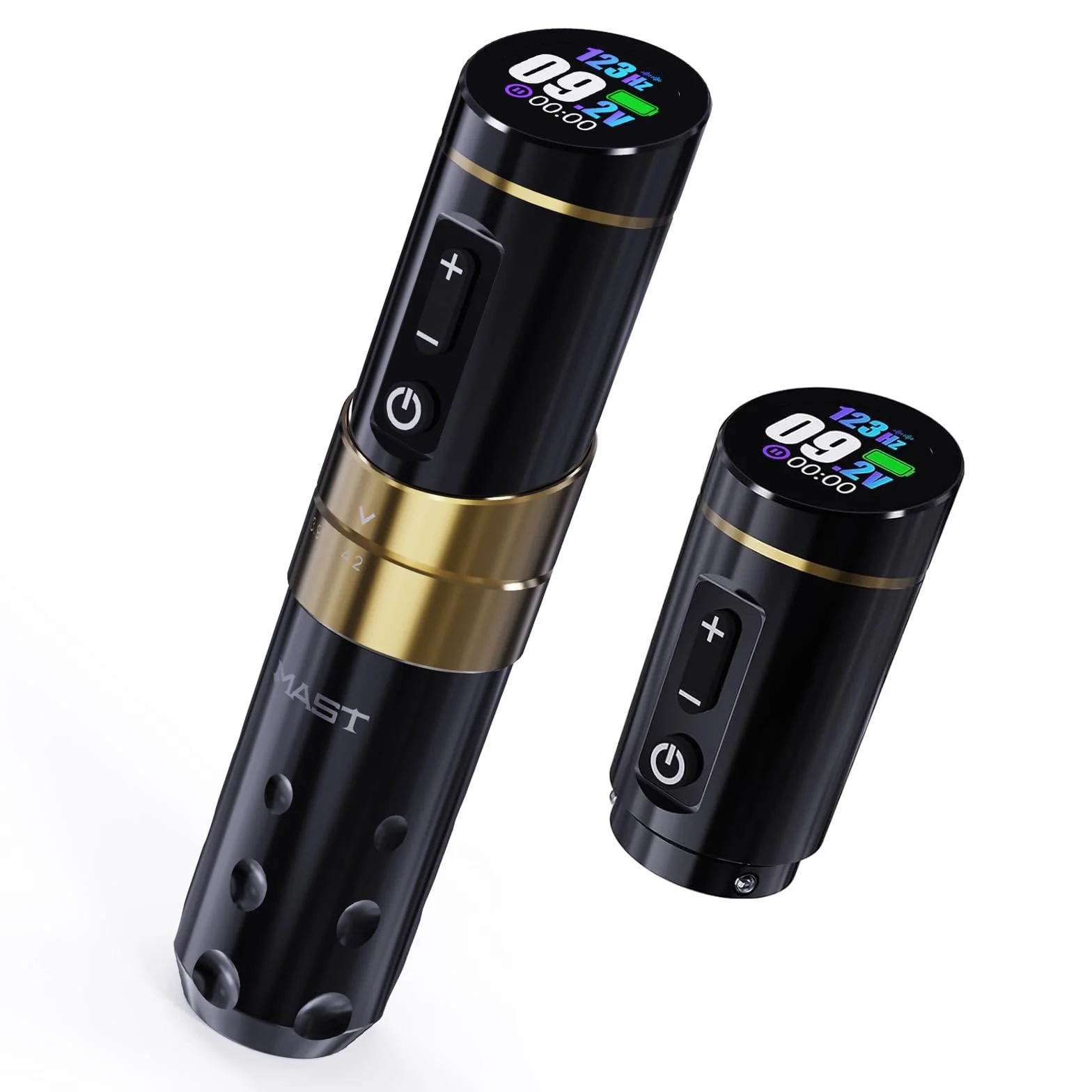 Mast Flip3 Máquina de Tatuar Pen Rotativa Inalambrica Tattoo Gun with 7Adjustable Strokes 2.4mm - 4.2mm with 1800mAh 2pcs Baterías para Principiantes y Artistas de Tatuajes