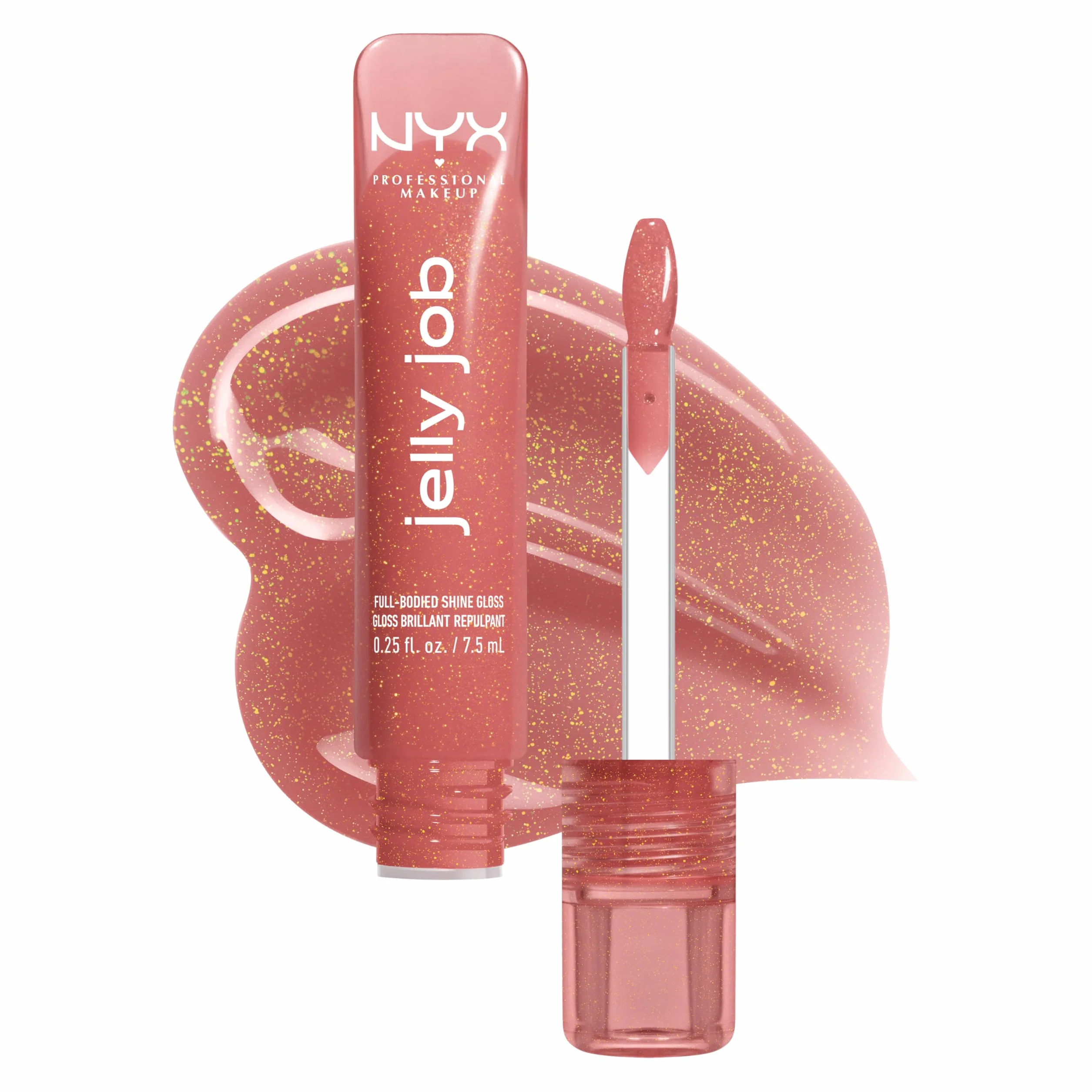 NYX Professional Makeup Jelly Job Brillo de Labios, Tono: Honey, It's Jelly