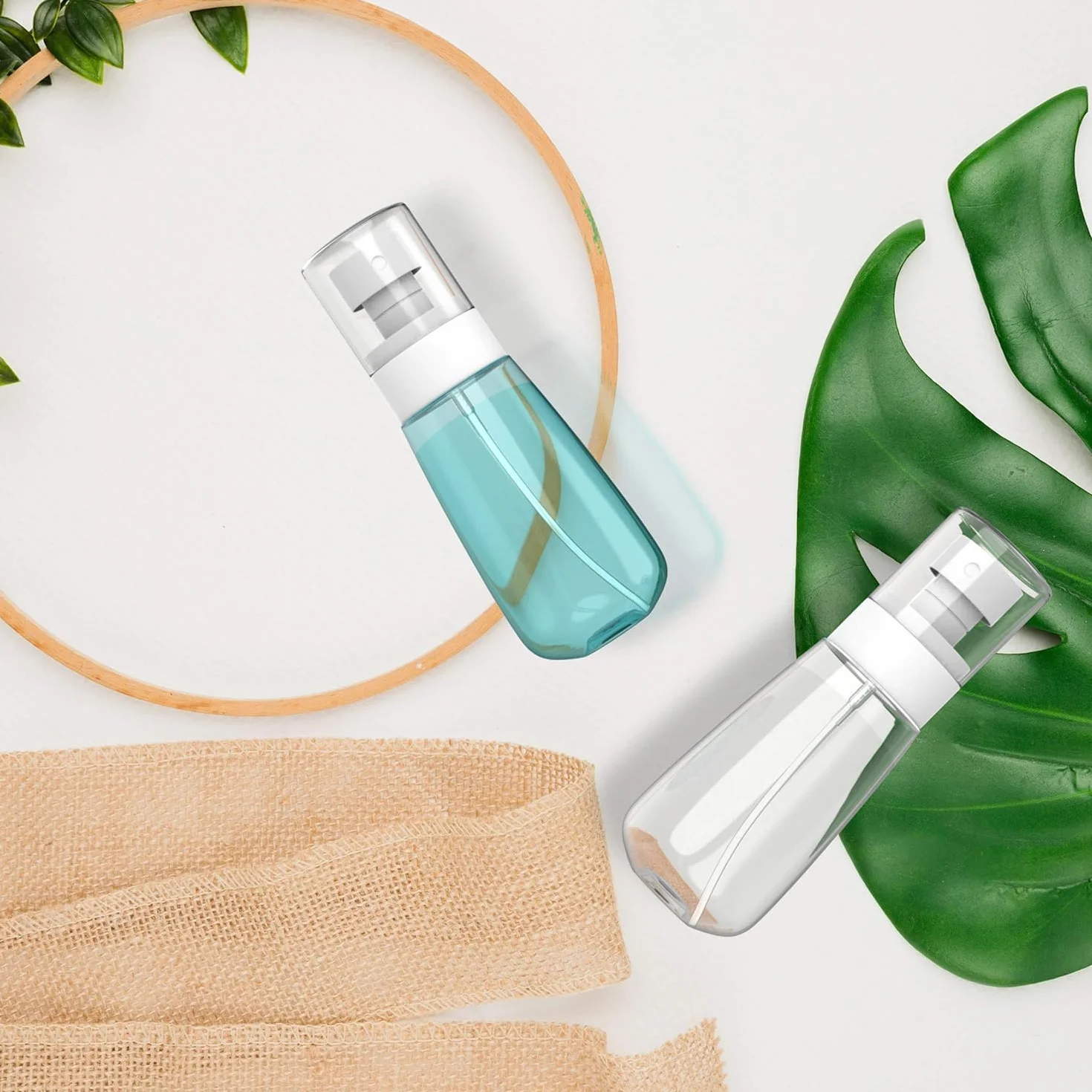 KAHEIGN 12 Piezas Botellas Pulverizadoras 100ml Bote Spray Fina Antifugas Mini Pulverizador Vacío Envase de Viaje Rellenable Blanco