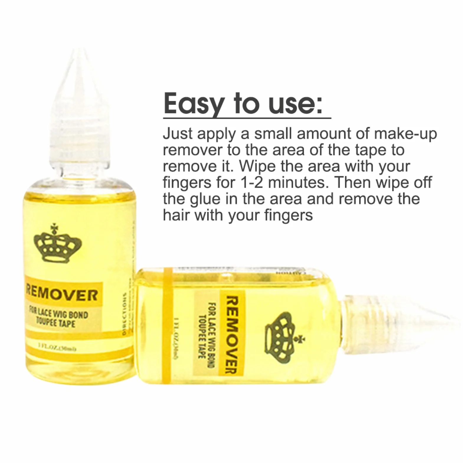 Removedor de Pegamento para Extensiones de Cabello 30 ml Disolvente de Adhesivo a base de Cítricos