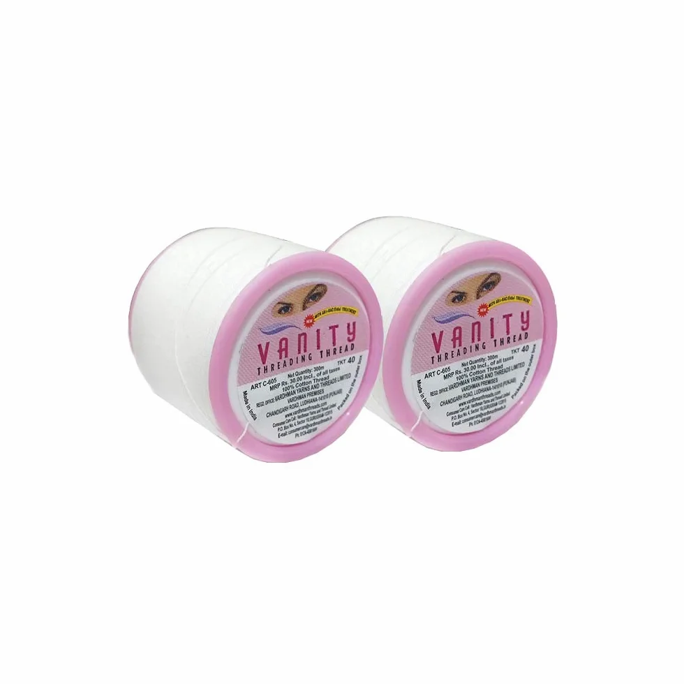 2 bobinas 300 m hilo depilación cejas extra suave fuerte anti bacteriano