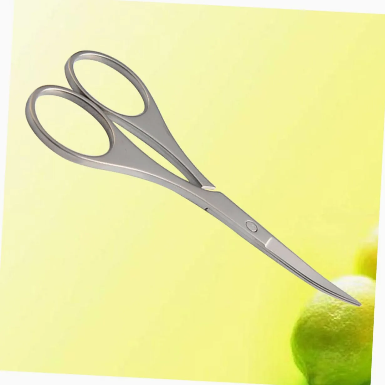 FRCOLOR Tijeras Vibrissa de Acero Inoxidable para Recortar Cejas y Vello Nasal Puntas Redondeadas Seguras