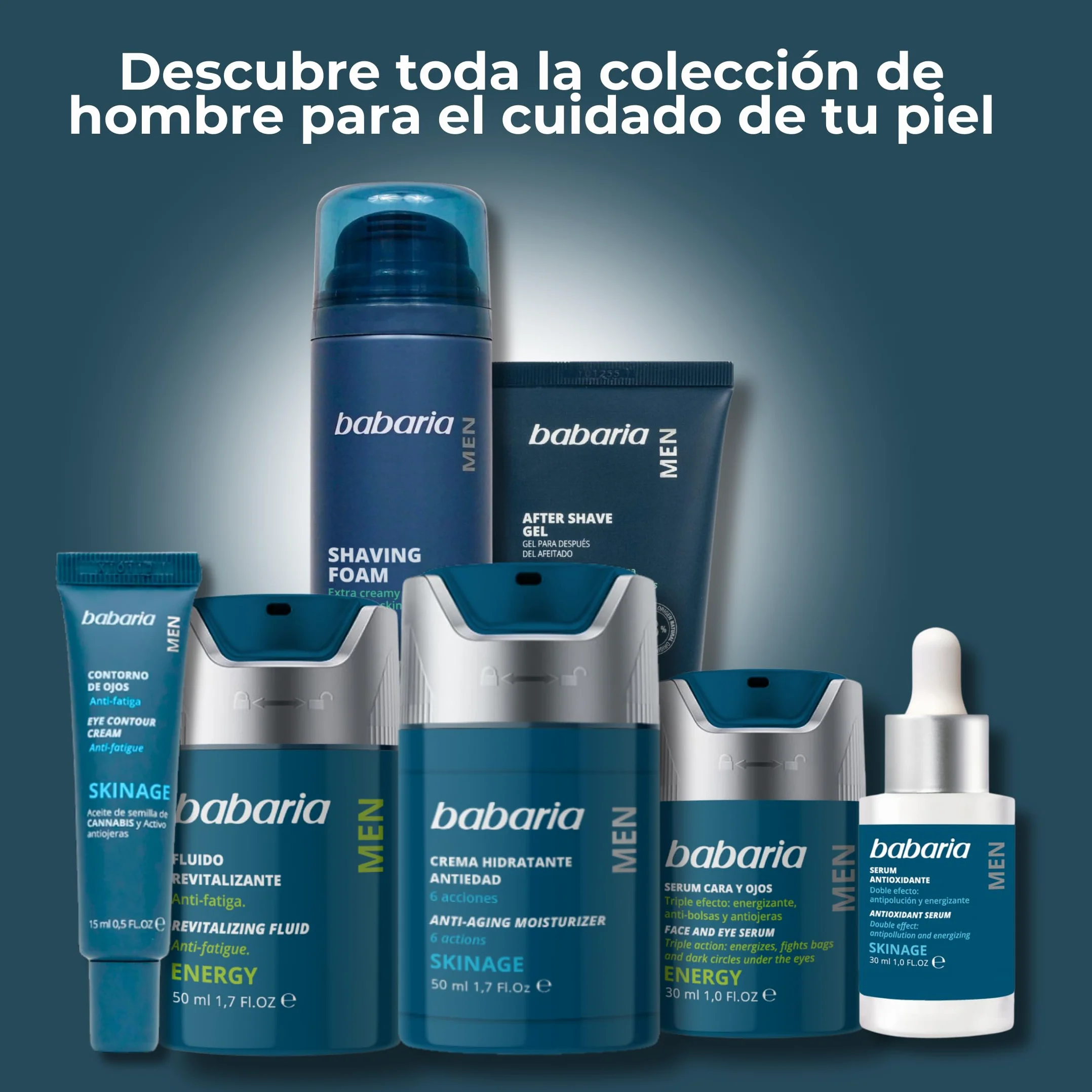 Babaria After Shave Hombre Crema Hidratante Facial Aloe Vera
