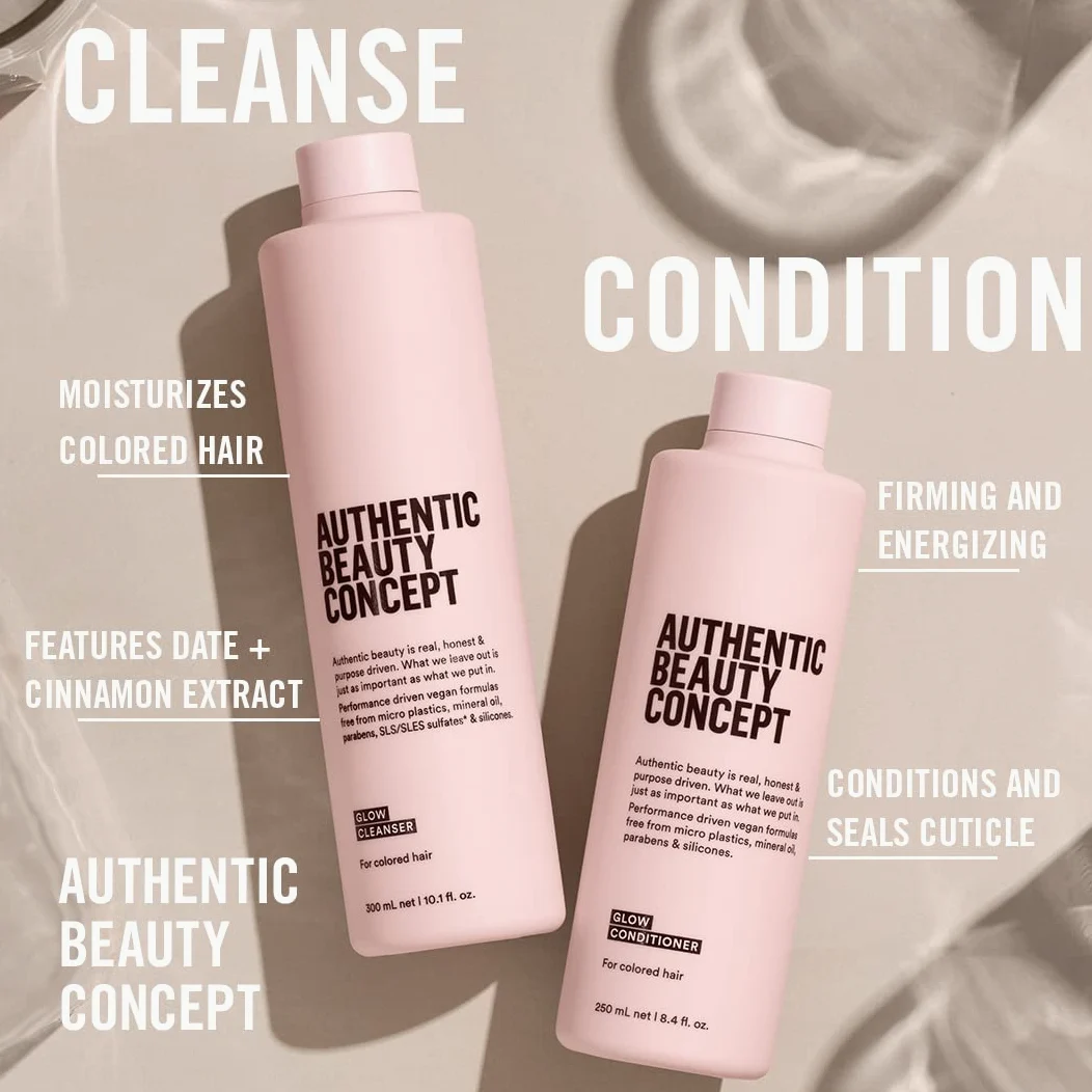 Authentic Beauty Concept - Acondicionador de brillo, Cabello teñido, Hidrata el cabello teñido, Vegano y libre de crueldad animal, Sin silicona, 200 ml
