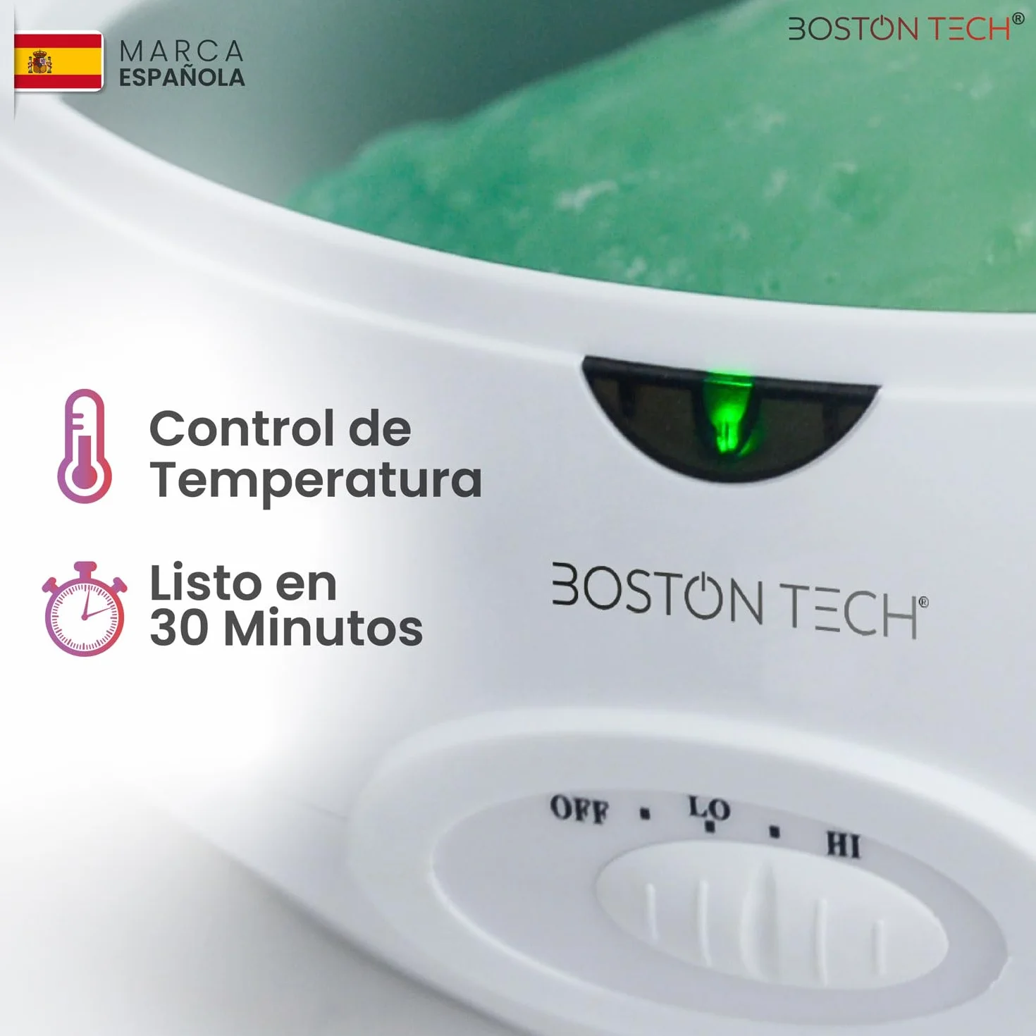 Boston Tech Baño de Parafina para Manos 3L Alivia Dolor Muscular Artrosis Hidrata Revitaliza Piel