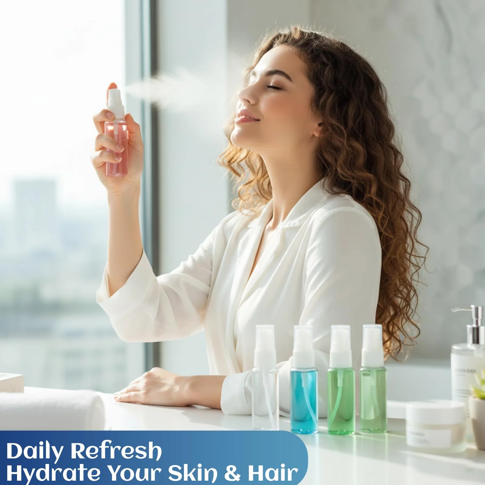 Botellas Aerosol Vacío Plástico 10ml, Bote Spray Transparente para Aceites Esenciales, Limpieza, Perfume