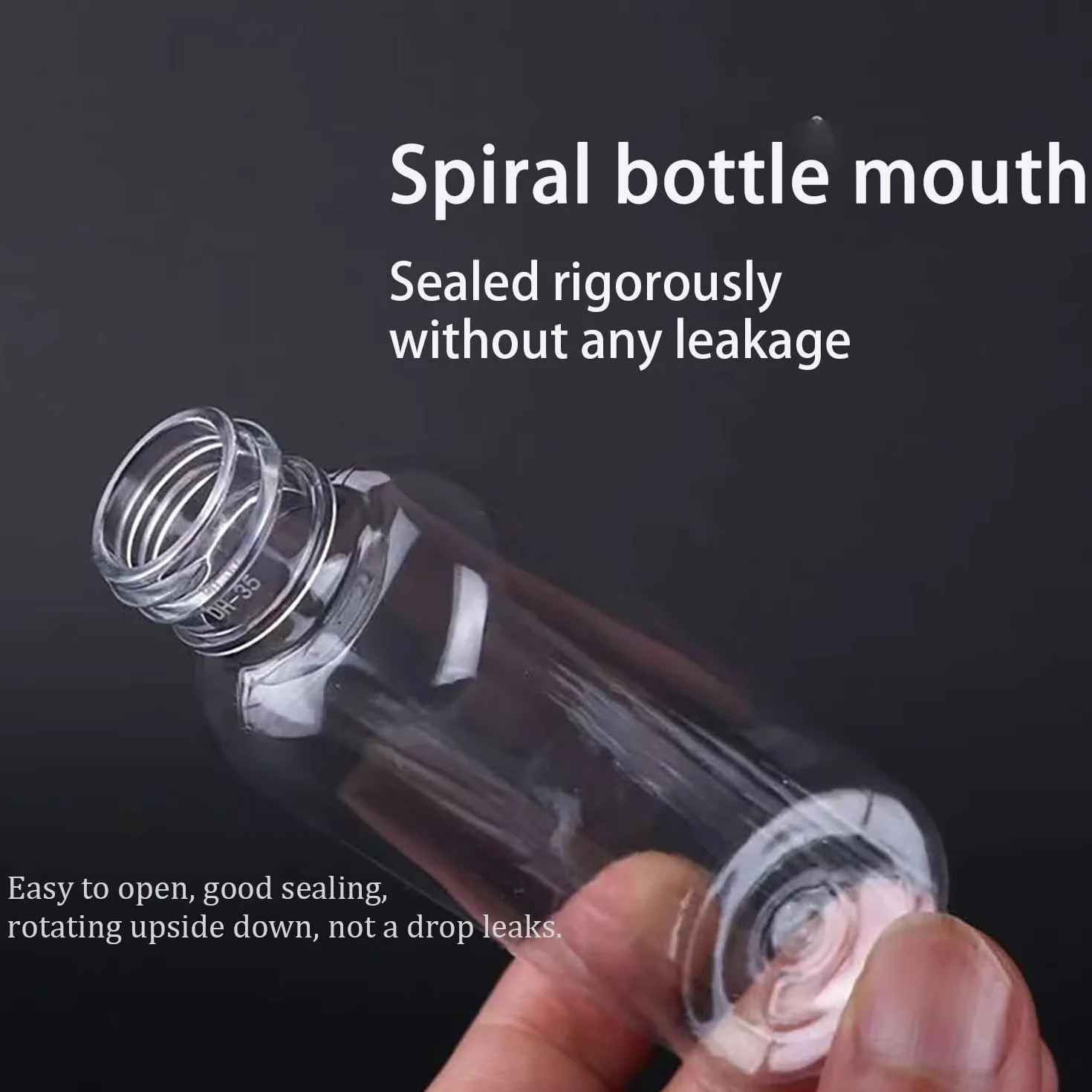 Botella Pulverizadora Pequeña 50ml Plástico Transparente Atomizador Rellenable de Viaje