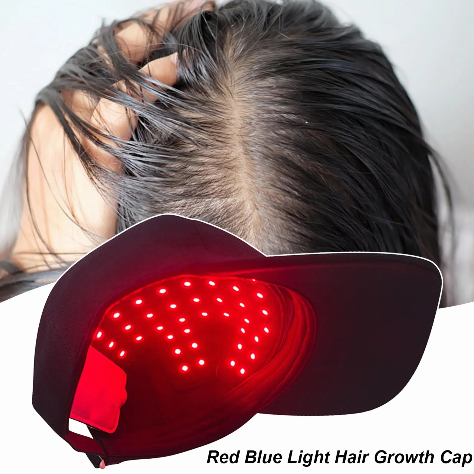 Gorra LED para crecimiento del cabello, protector infrarrojo, dispositivo antialopecia