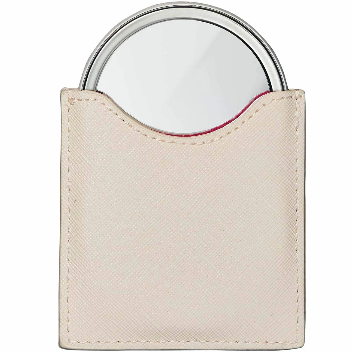 DRAEGER Paris 1886 Espejo de Bolsillo Corazón Redondo 8,5 x 8 cm con Funda