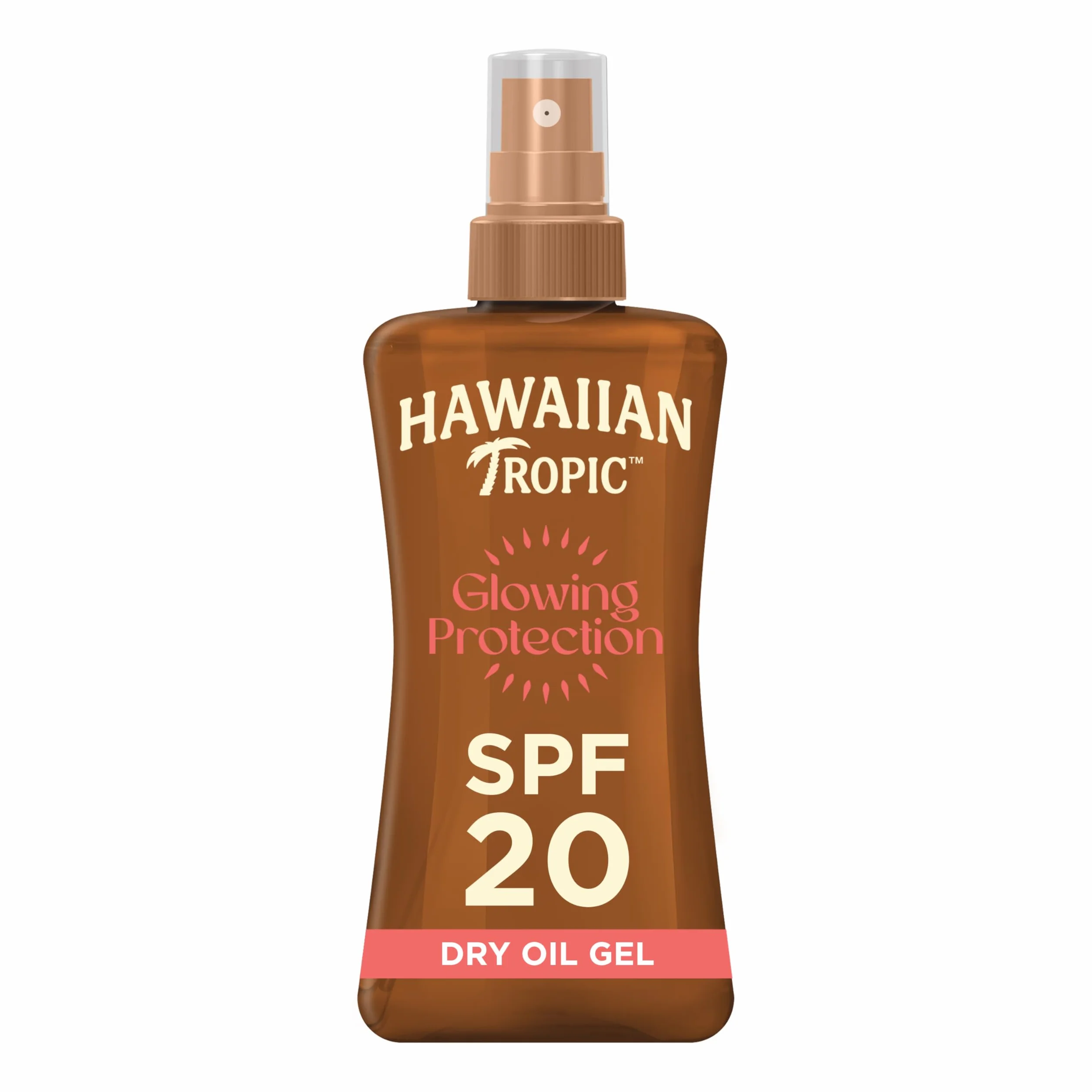 Hawaiian Tropic Aceite Solar SPF 20 Glowing Oil Bronceador Spray Coco Argán 200 ml