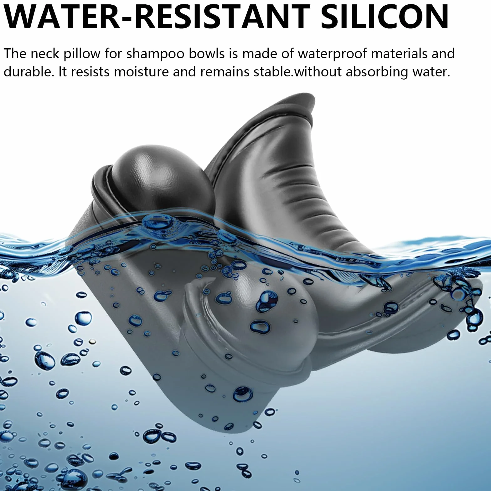 Almohada de Lavado para Cabello, Silicone Shampoo Bowl Gripper, Cojín para Cuello de Spa