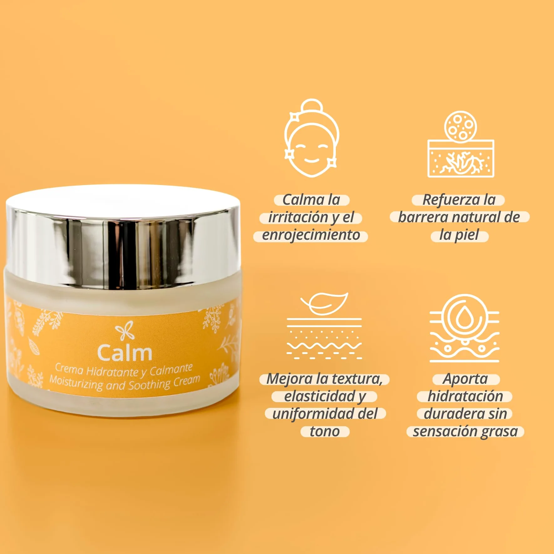 Decolores Crema Facial Natural Calm 50 ml 3 unidades - Pieles Sensibles o Reactivas - Hidrata, Calma y Reduce Rojeces - Con Prebióticos, Probióticos y Ácido Hialurónico - Vegano