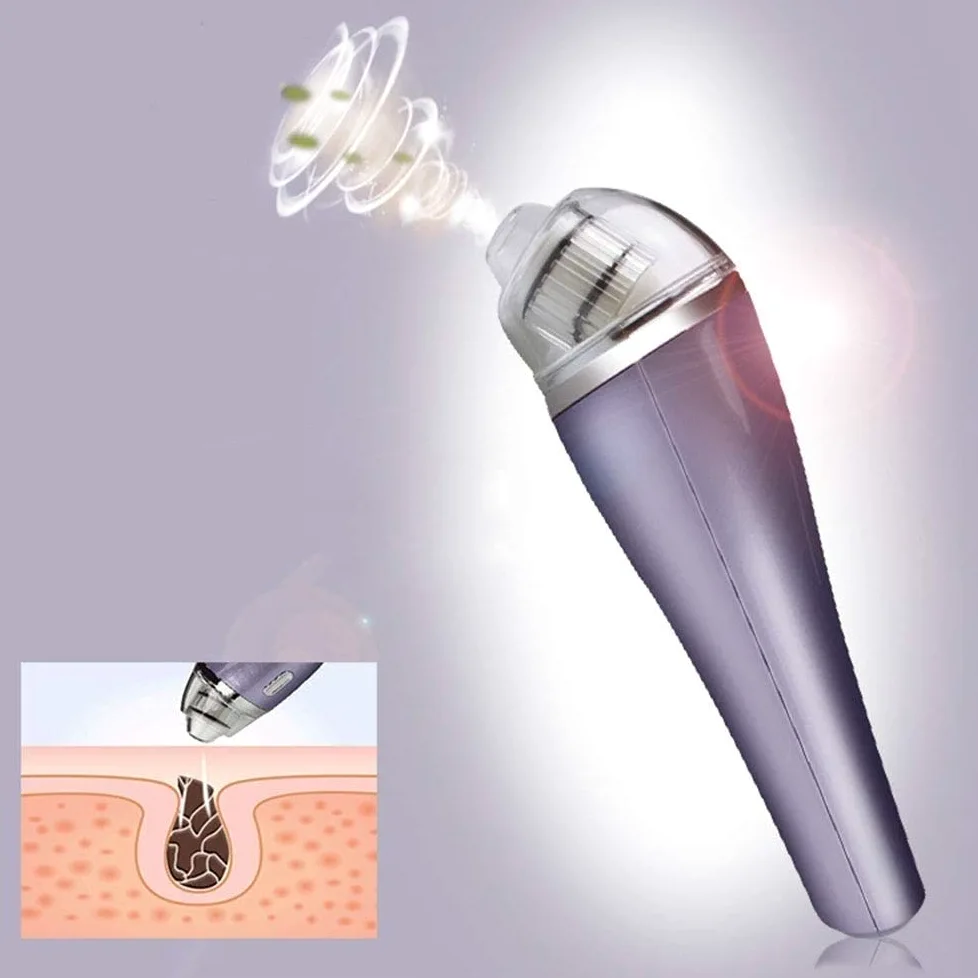 BlackHead Vacuum Remover Electric Pory Vacuum Blackhead Memorial Blackhead Extractor Succión herramienta de succión Limpiador de poros con 4 sondas de succión de cabeza negra para la piel facial