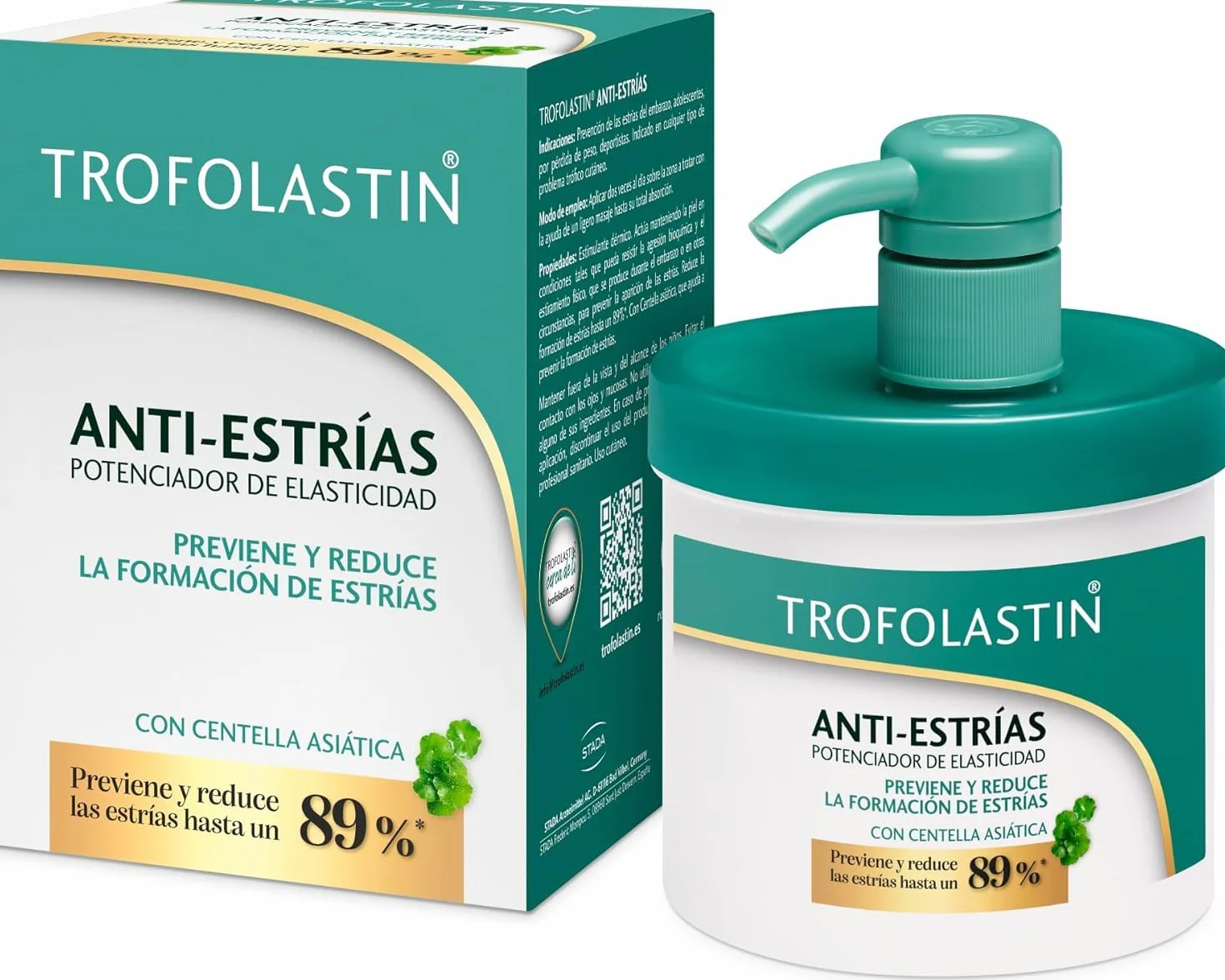 Trofolastin Crema Antiestrías Reafirmante 400ml Centella Asiática