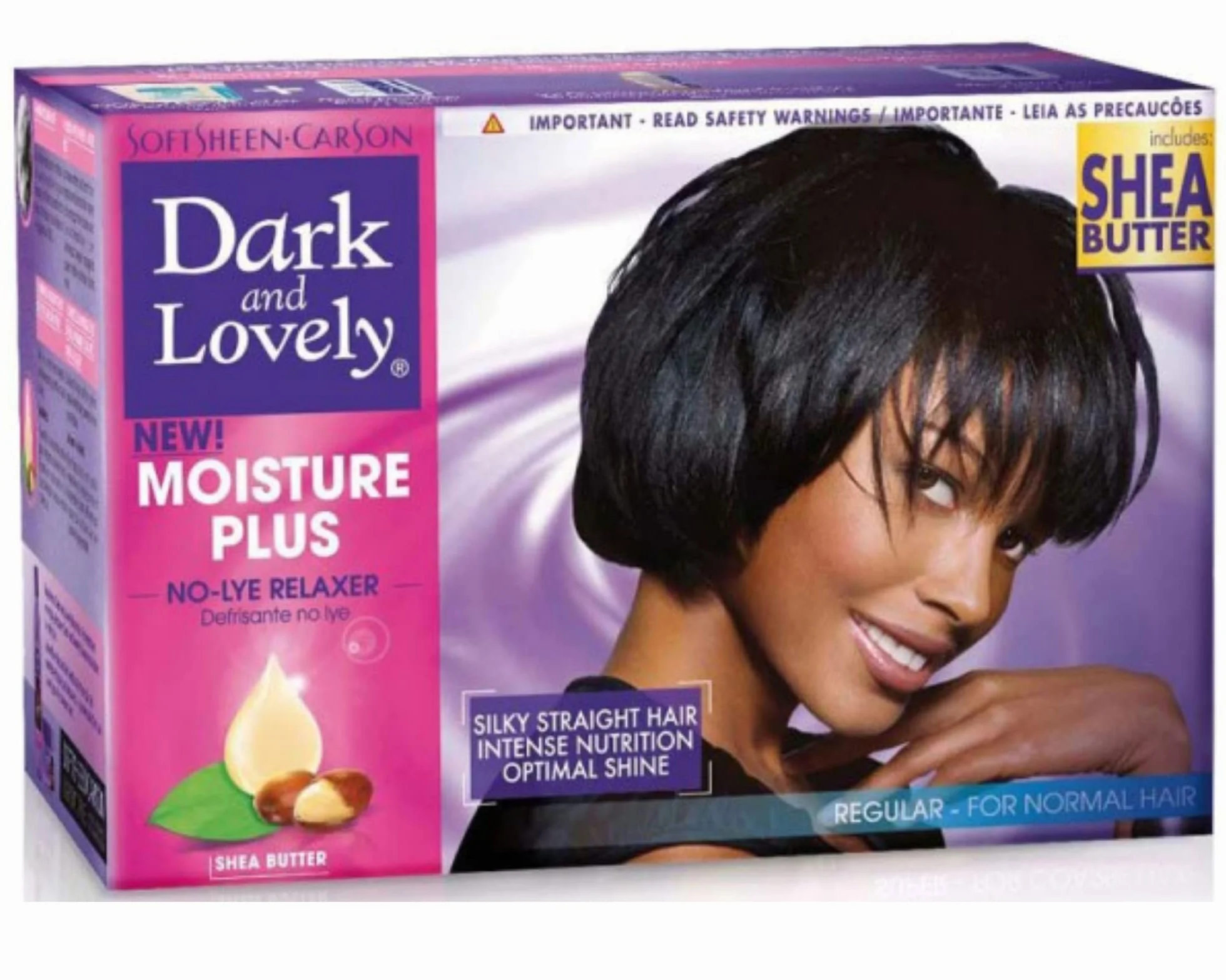 Dark & Lovely Kit Regular No-Lye Relaxer Superior Moisture Plus Nutritive African Shea Manteca de karité africana Hair Care Agent