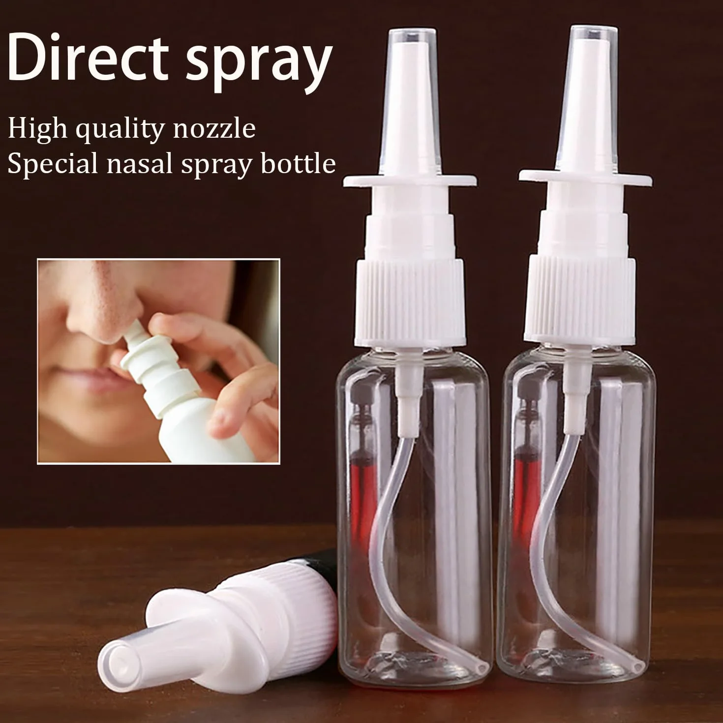 Botellas de Aerosol Nasal 10ml 6 piezas, Spray Nasal Reutilizable de Plástico Fino Vacío con Embudo