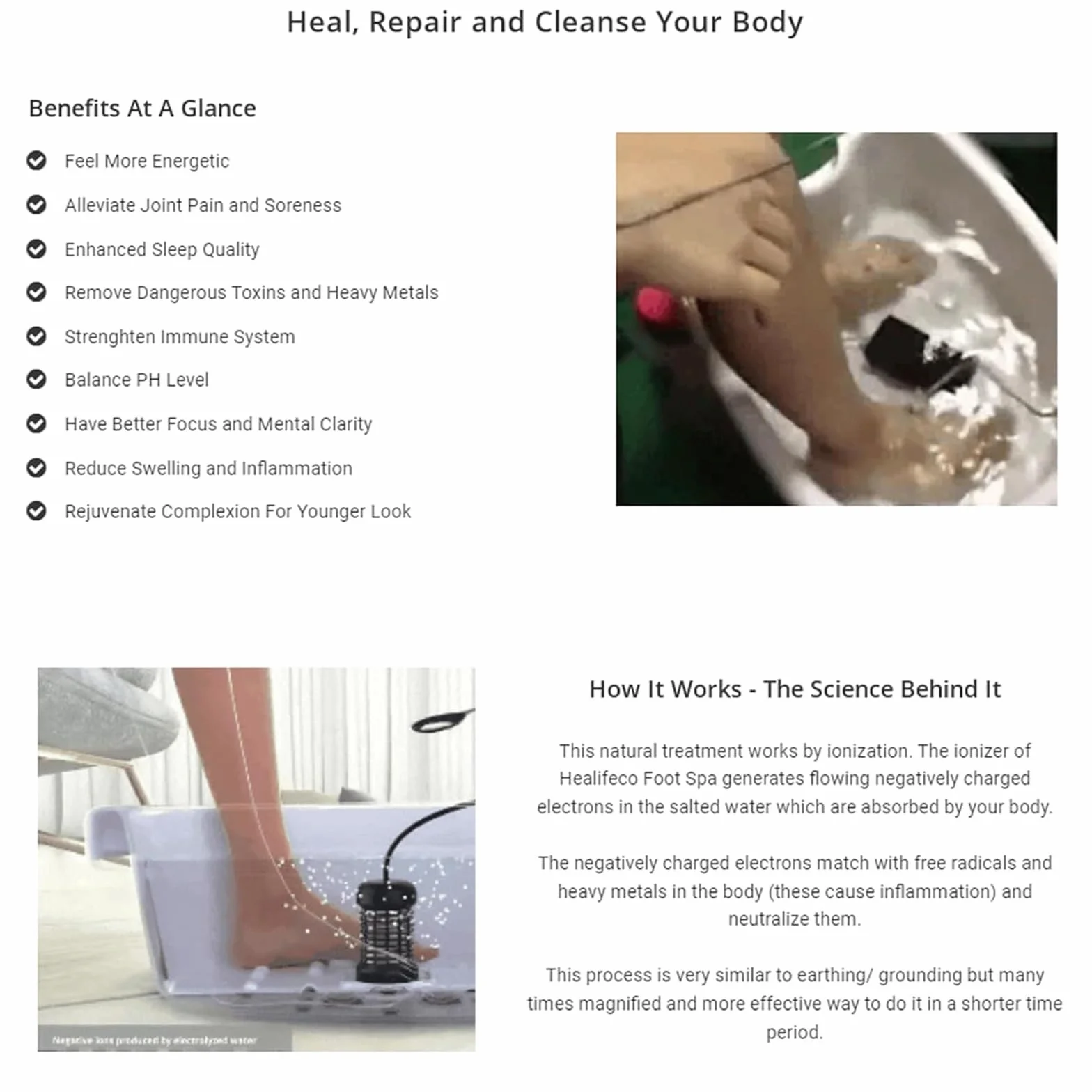 Máquina de baño de pies iónica para Limpieza de pies y desintoxicación de Iones. Machine para Uso doméstico Beauty Club Salon, recupera Salud y vitalidad (bañera no in