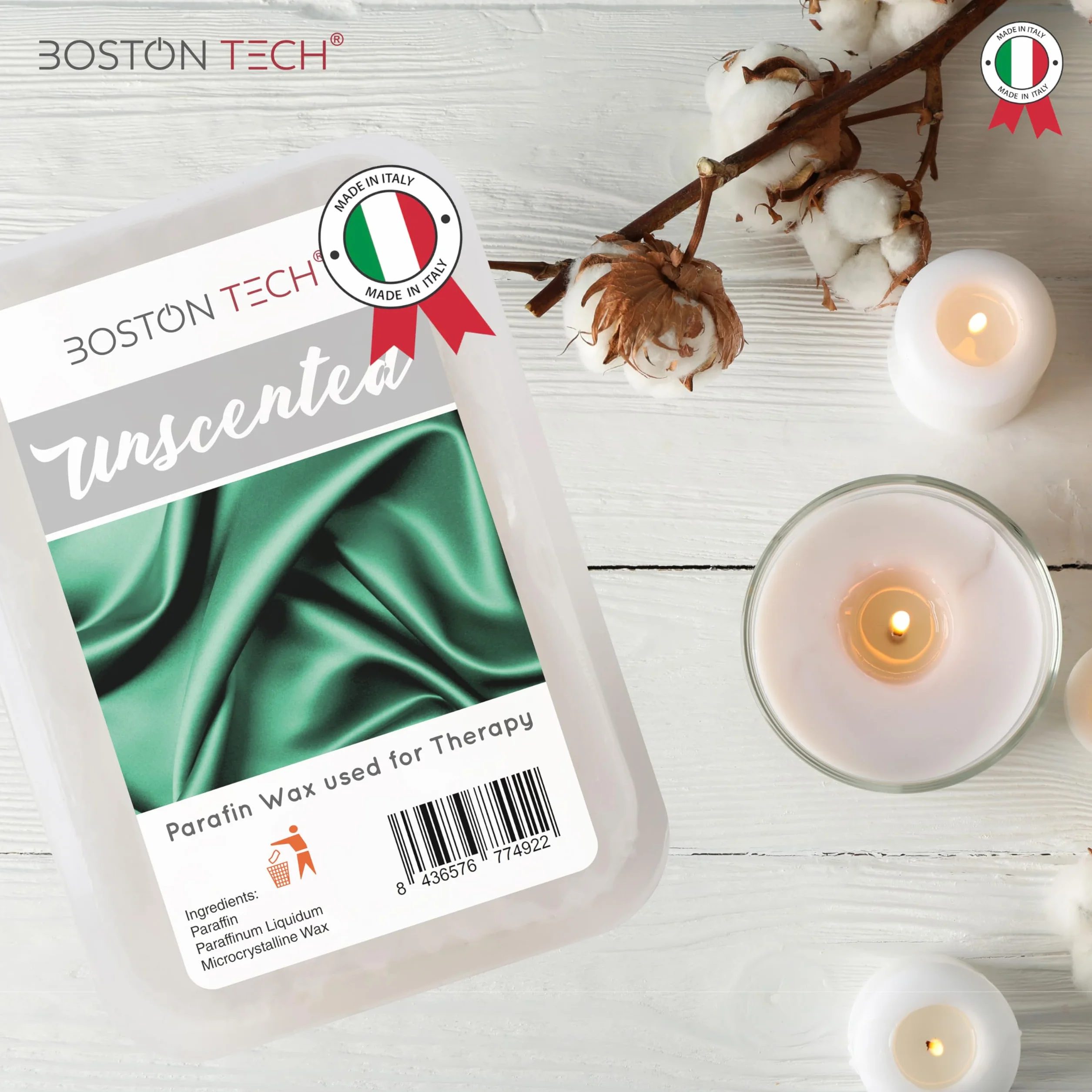 Boston Tech Parafina para Manos y Pies 2x450g Neutro Hidratante Profesional