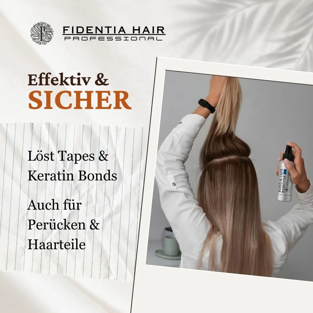 Fidentia Bond and Tape Remover Spray 100 ml Removedor de Adhesivo para Extensiones de Cabello