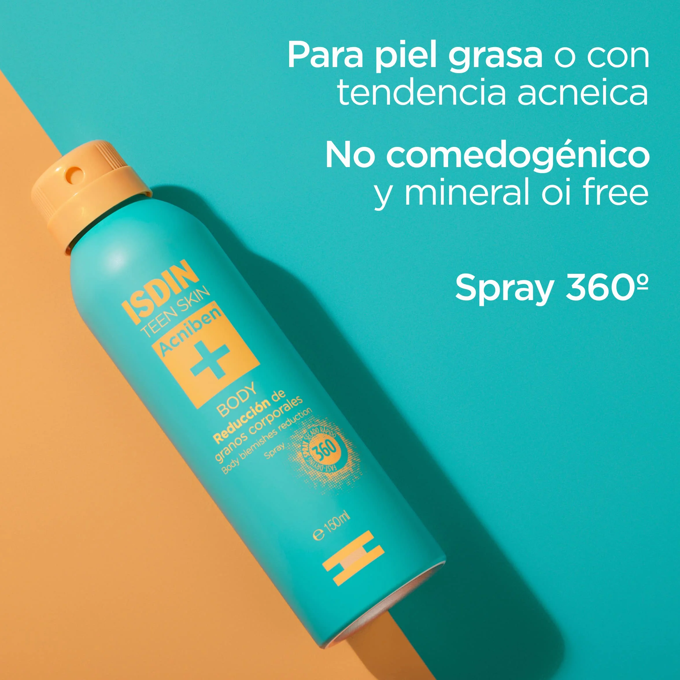 ISDIN Acniben Body Spray Corporal Granos, Sin fragancia, Blanco