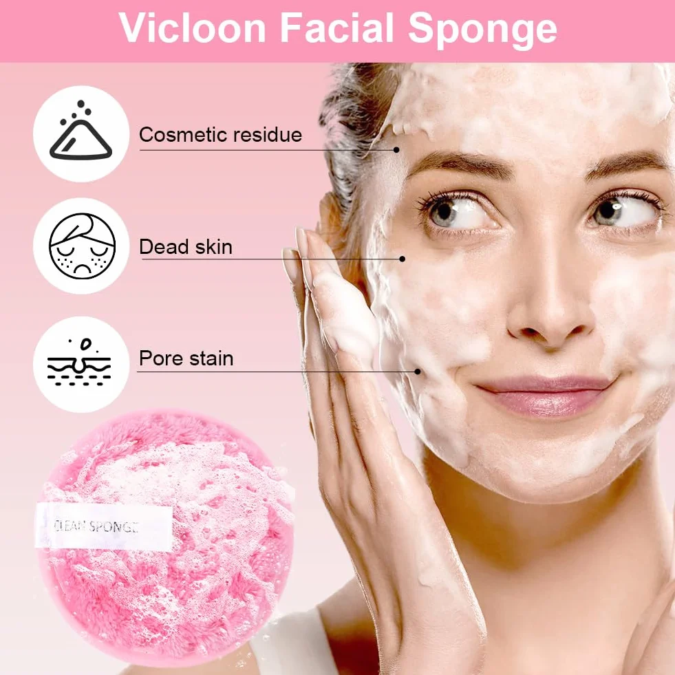 Vicloon Set de Brochas de Maquillaje 40 Piezas con Beauty Blender Profesional