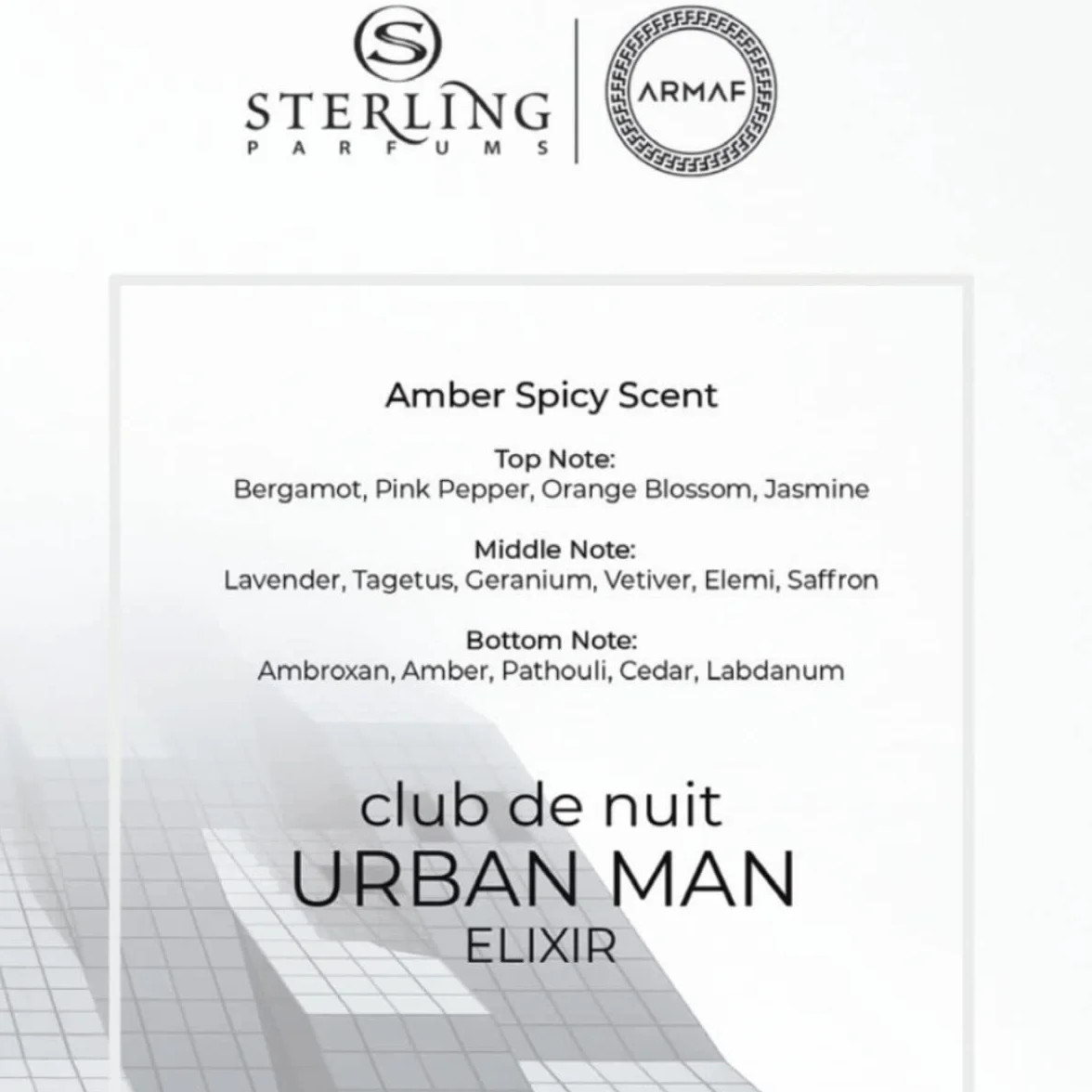 Armaf Club De Nuit Urban Man Elixir Eau de Parfum 105ml Spray