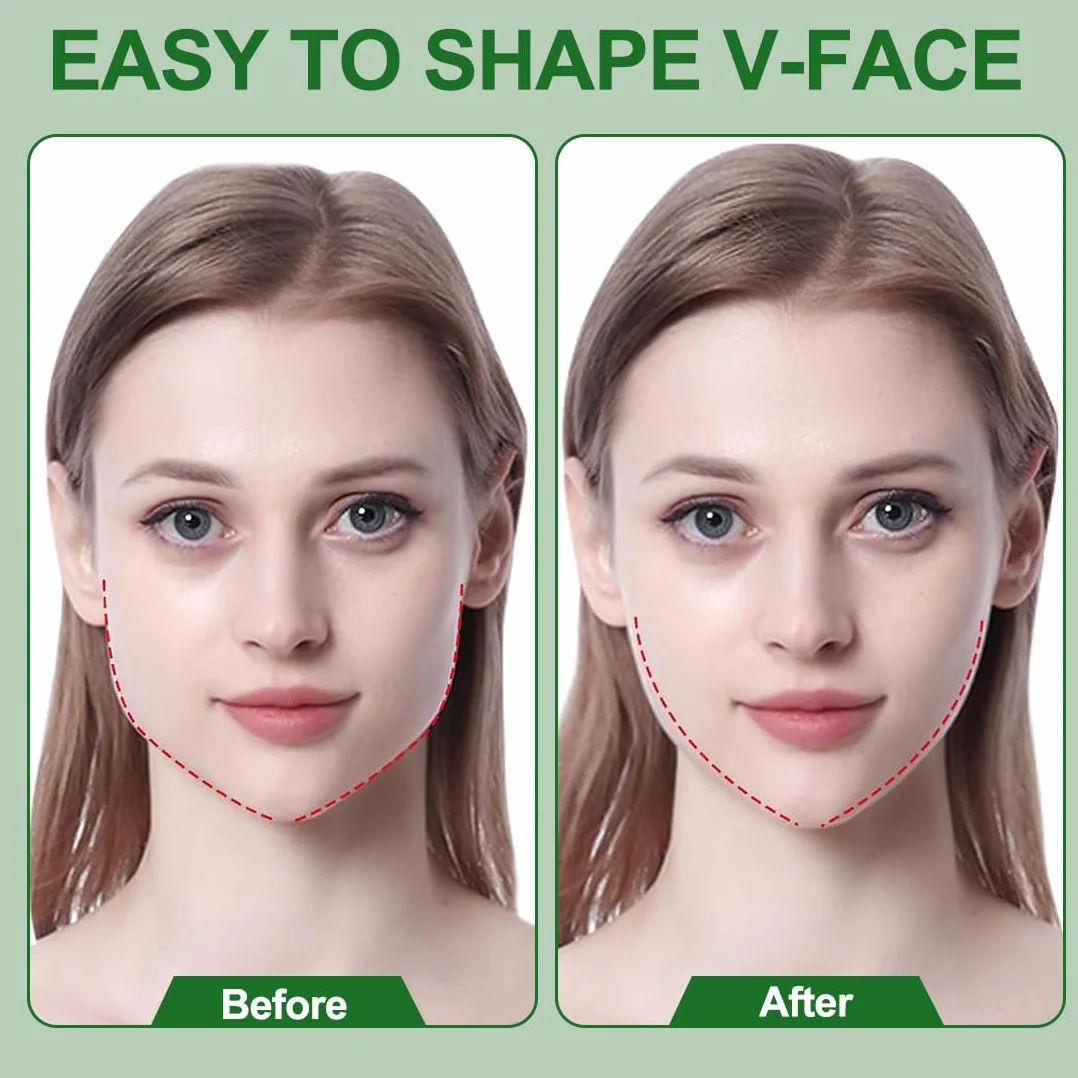 Reductor de Papada Mujer Correa Adelgazante Facial V Line Lifting Máscara