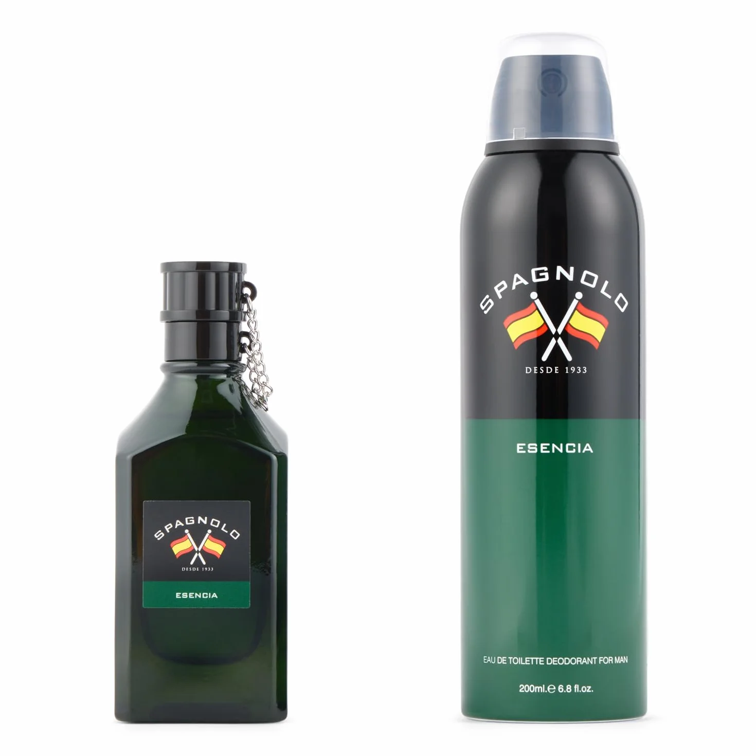 SPAGNOLO Esencia Colonia 75 ml + Desodorante 200 ml Estuche Regalo Hombre Eau de Toilette Fougère Amaderado