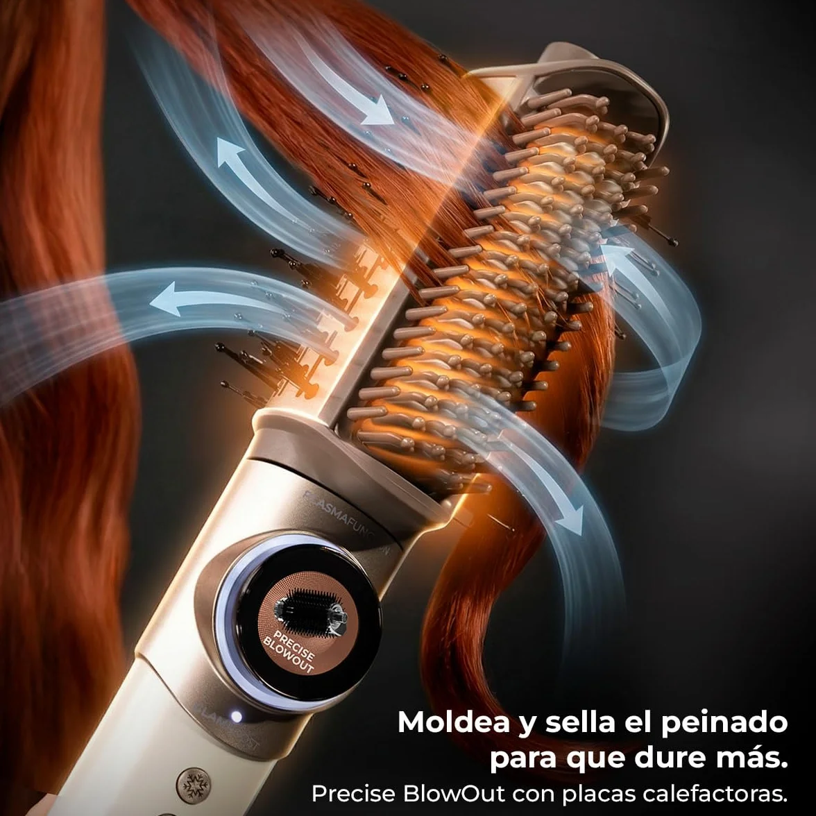 Cecotec AirGlisse 8in1 Cepillo de Aire Moldeador Multifunción 1400W 110000rpm Negro
