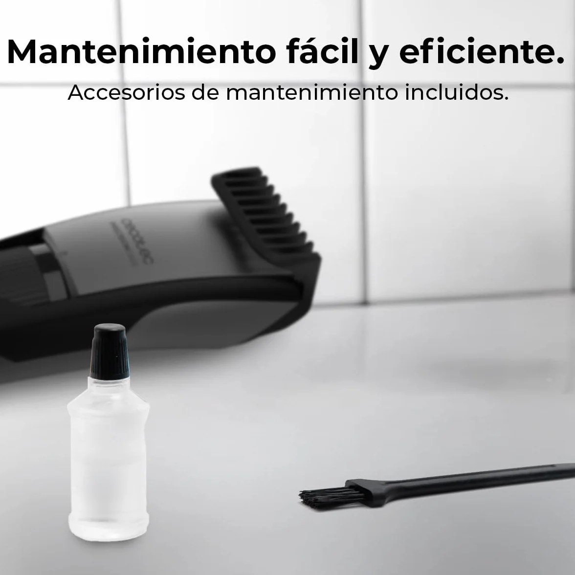 Cecotec PrecisionCare Barber Máquina de Cortar Barba Inalámbrica, Cuchillas Acero Inoxidable, Autonomía 60min