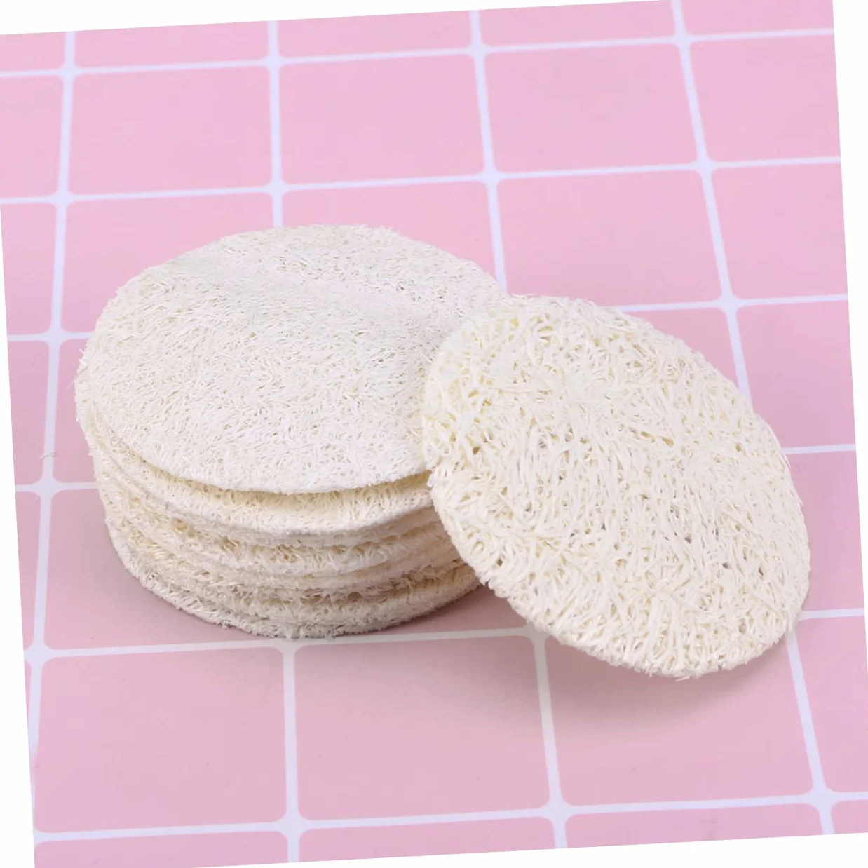 Beavorty 500piezas Almohadillas De Loofah Reutilizables Para Desmaquillado y Cuidado Facial De Esponjas Exfoliantes Suaves Para Limpieza De Piel y Maquillaje