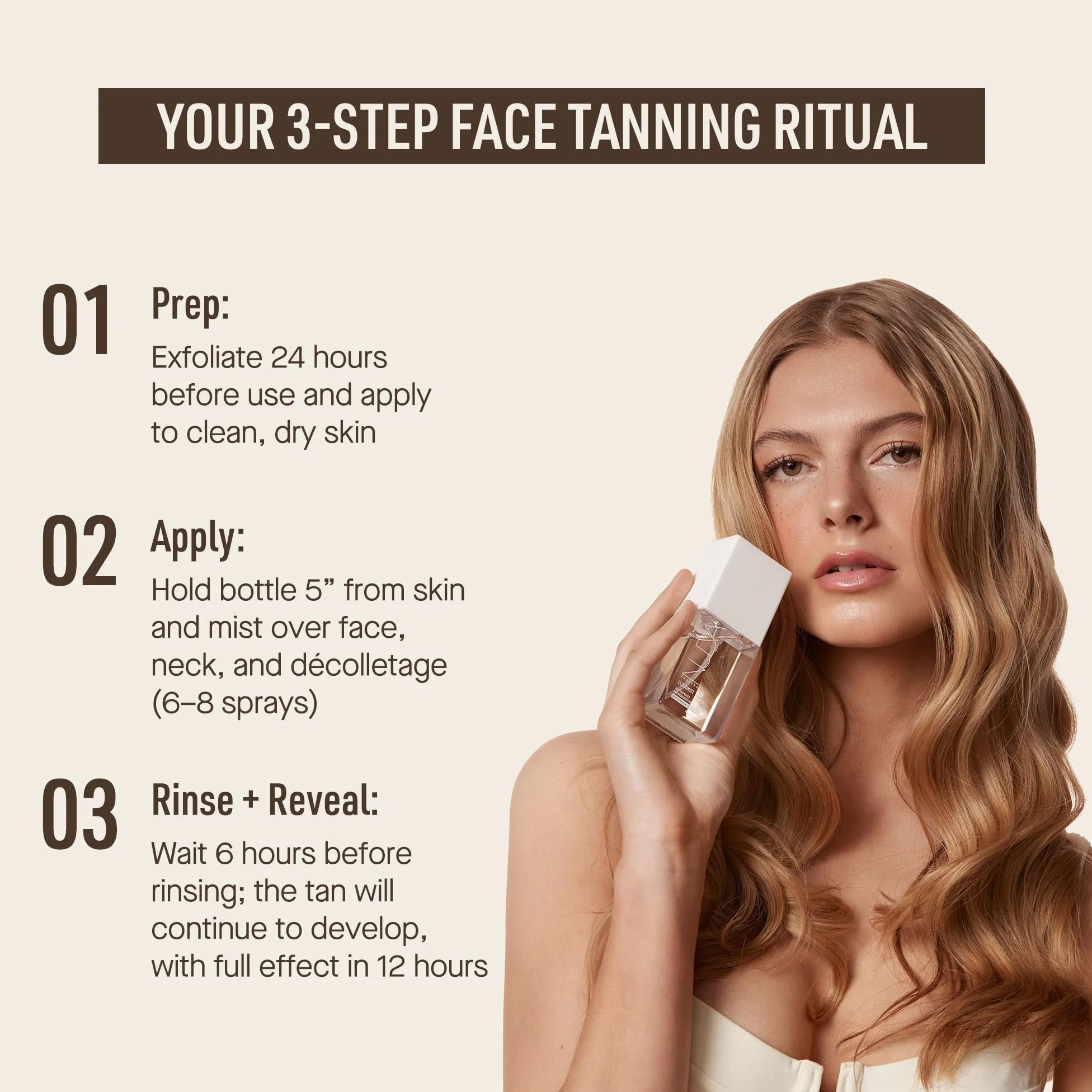 Nuda Canada - Nuda Face Tan Water | Bronceado facial ligero y transparente | Spray facial hidratante con agua