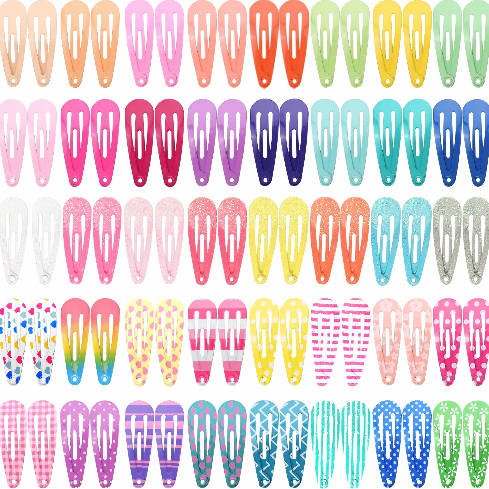Funtopia Pinzas Cabello Niñas 80 Piezas Horquillas Pelo Metal 3 cm Antideslizantes