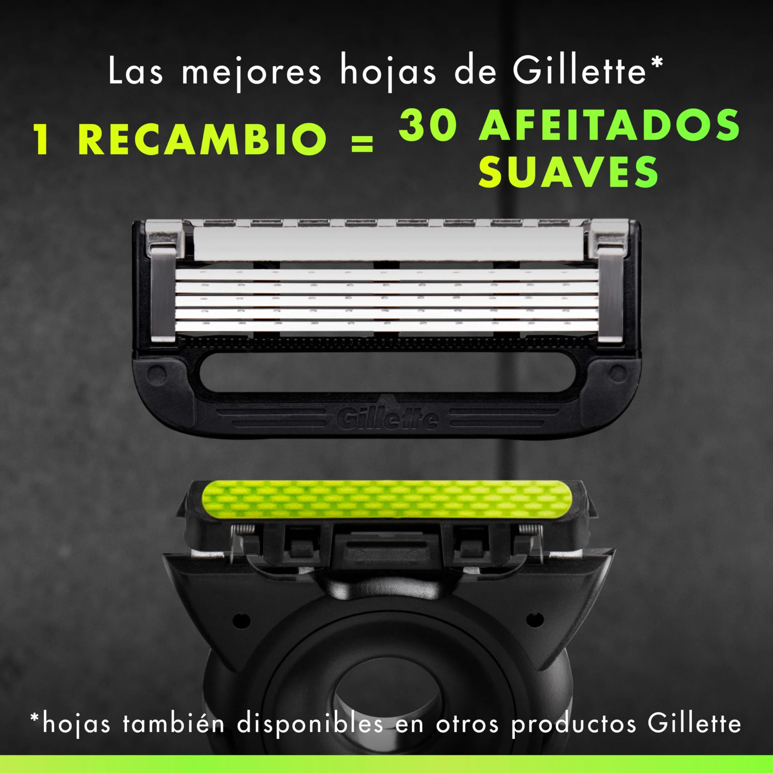 GilletteLabs Maquinilla de Afeitar Neon Night Edition, 1 Mango de Metal con Barra Exfoliante Integrada, 2 Cuchillas de Recambio con Banda Lubricante, 1 Estuche de Viaje, 1 Colgador de Pared