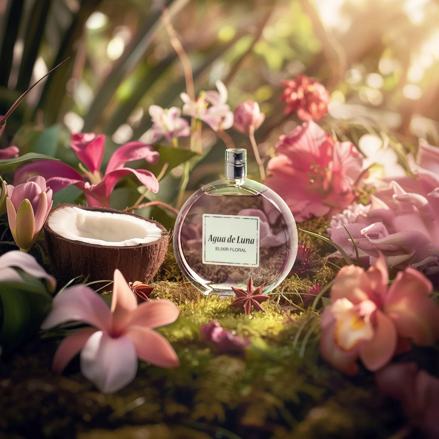 AGUA DE LUNA Elixir Floral Colonia 100 ml Crema Corporal 75 ml Gel de Baño 75 ml Estuche Regalo Mujer Eau de Toilette Femenina Aroma Cítrico Floral Fragancia Fresca Larga Duración