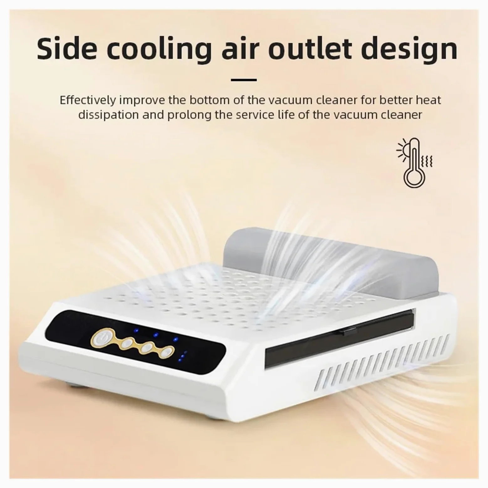 Colector de Polvo de uñas de 70W, Ventilador de Polvo al vacío, Filtro Reutilizable Recargable con Cepillo, Equipo Profesional for uñas, Velocidad Ajustable con Potente succión