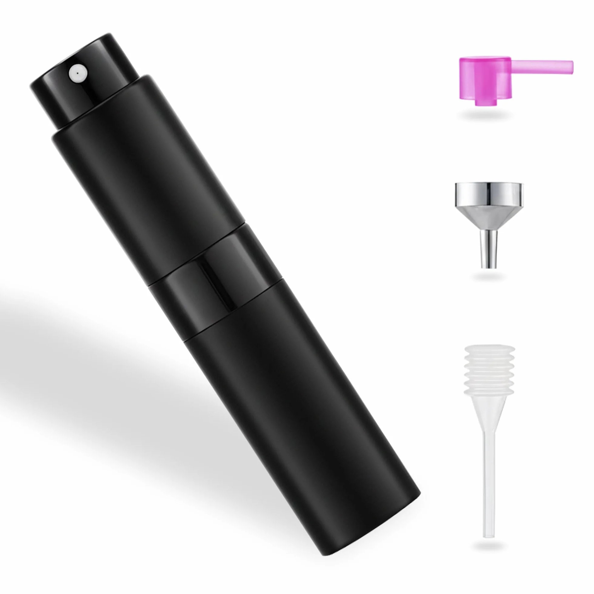 Atomizador Perfume Recargable 8ml con Accesorios de Rellenado para Viaje