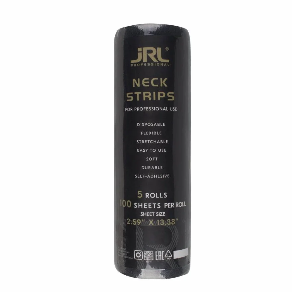 JRL Neck Strips White 5 Rollos x 100 Hojas Papel de Cuello Autoadhesivo Blanco