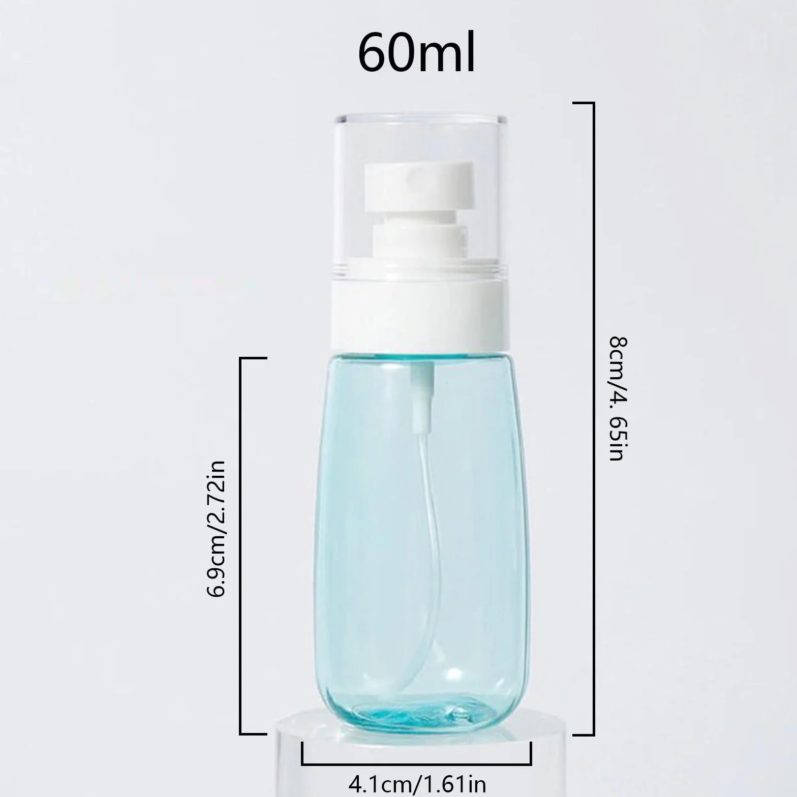 Botella de Spray de Niebla Fina Vacía 60ml 3 Piezas Recargable Portátil Atomizador de Viaje