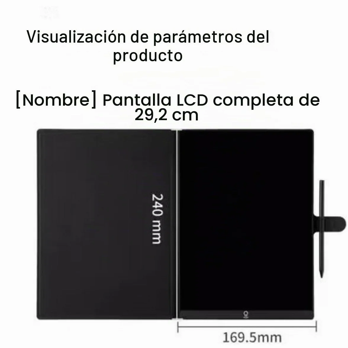 EMEBAY Tableta de escritura LCD 11,5" bloc de notas digital 3,2 mm para niños adultos