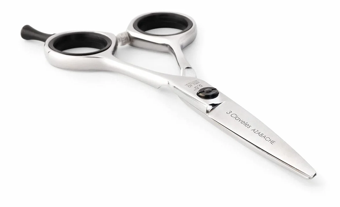 Tijera de peluquería de corte 5.5" acero inoxidable 3 Claveles Azabache