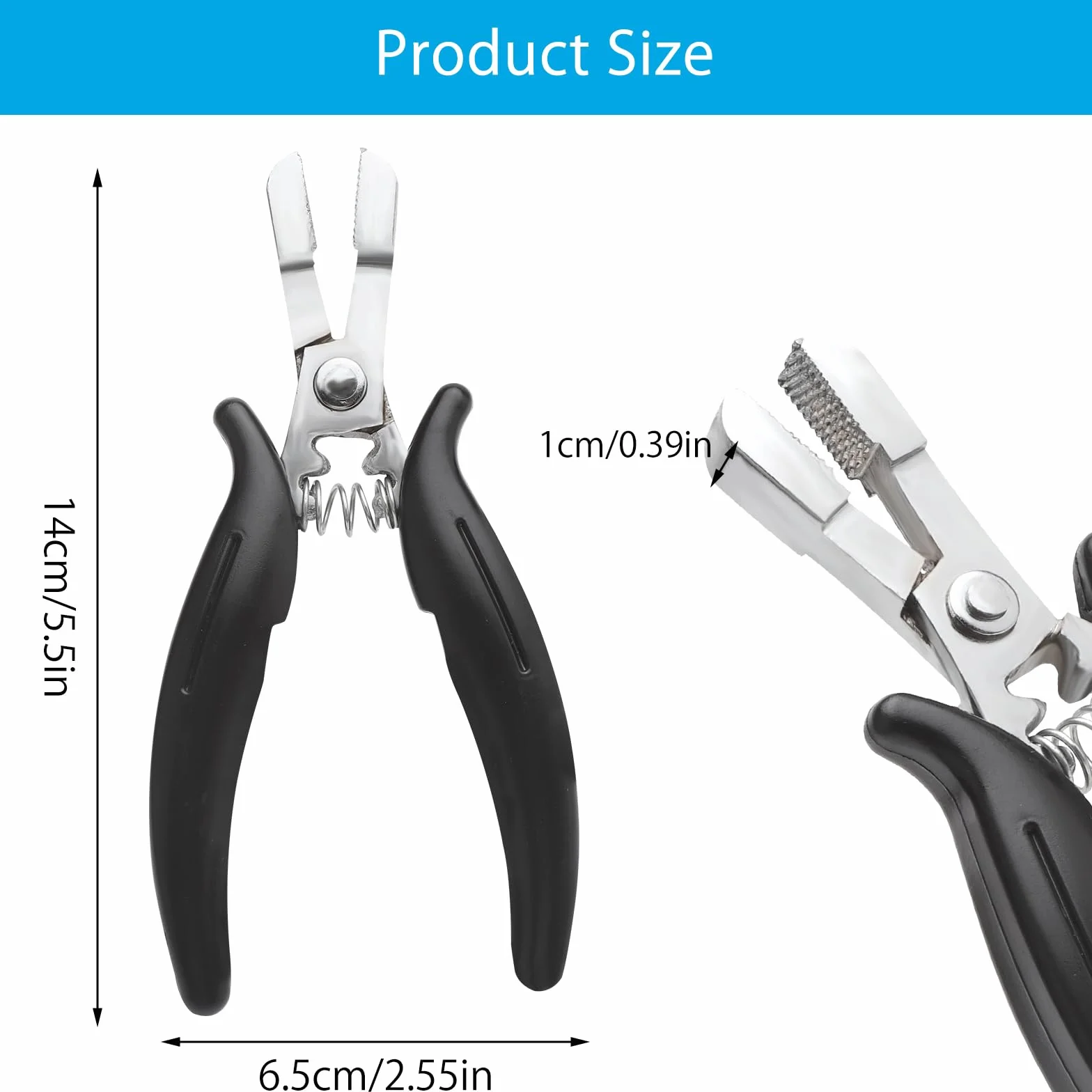 Alicates para extensiones y quitar rastas, removedor de cinta adhesiva