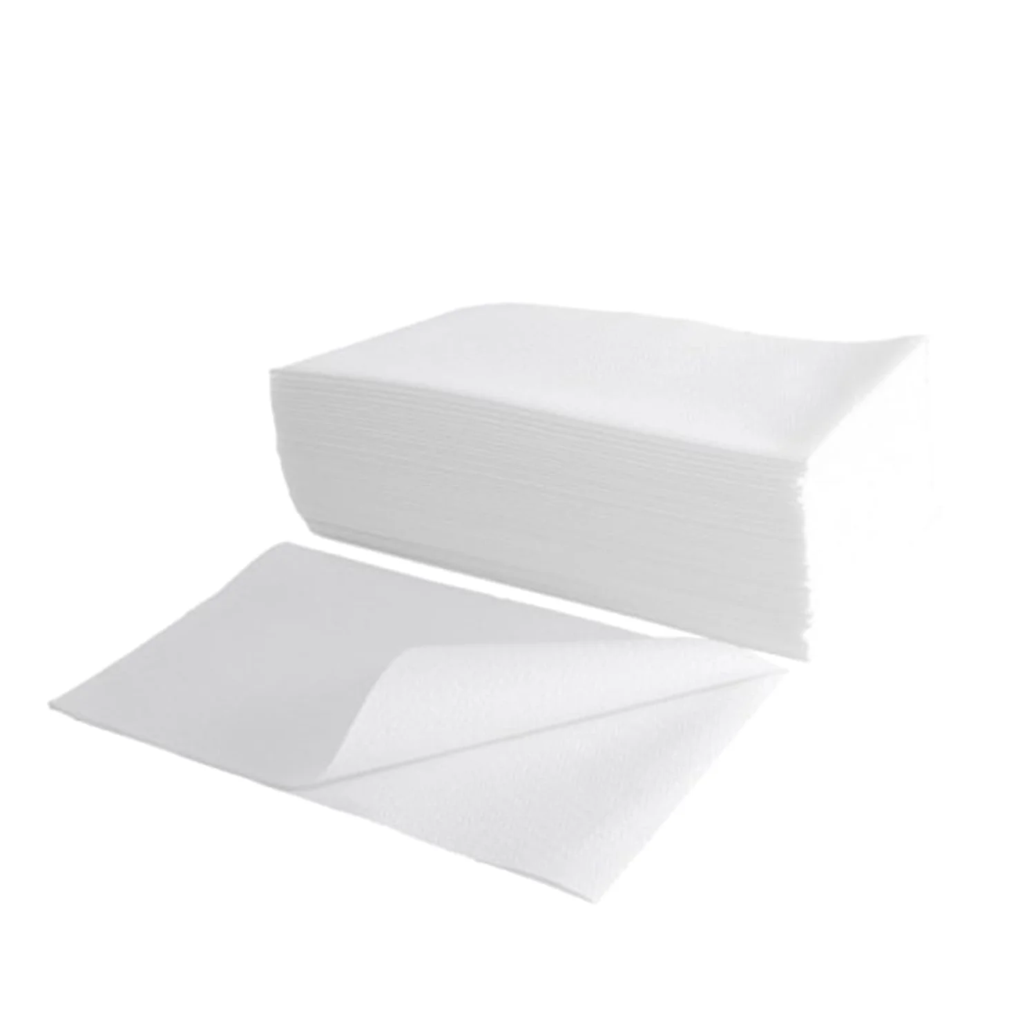 Toalla celulosa 100% desechable 40x80cm Blanca - Paquete 100 Unidades peluquería, estética Ultra Absorbente. (600)