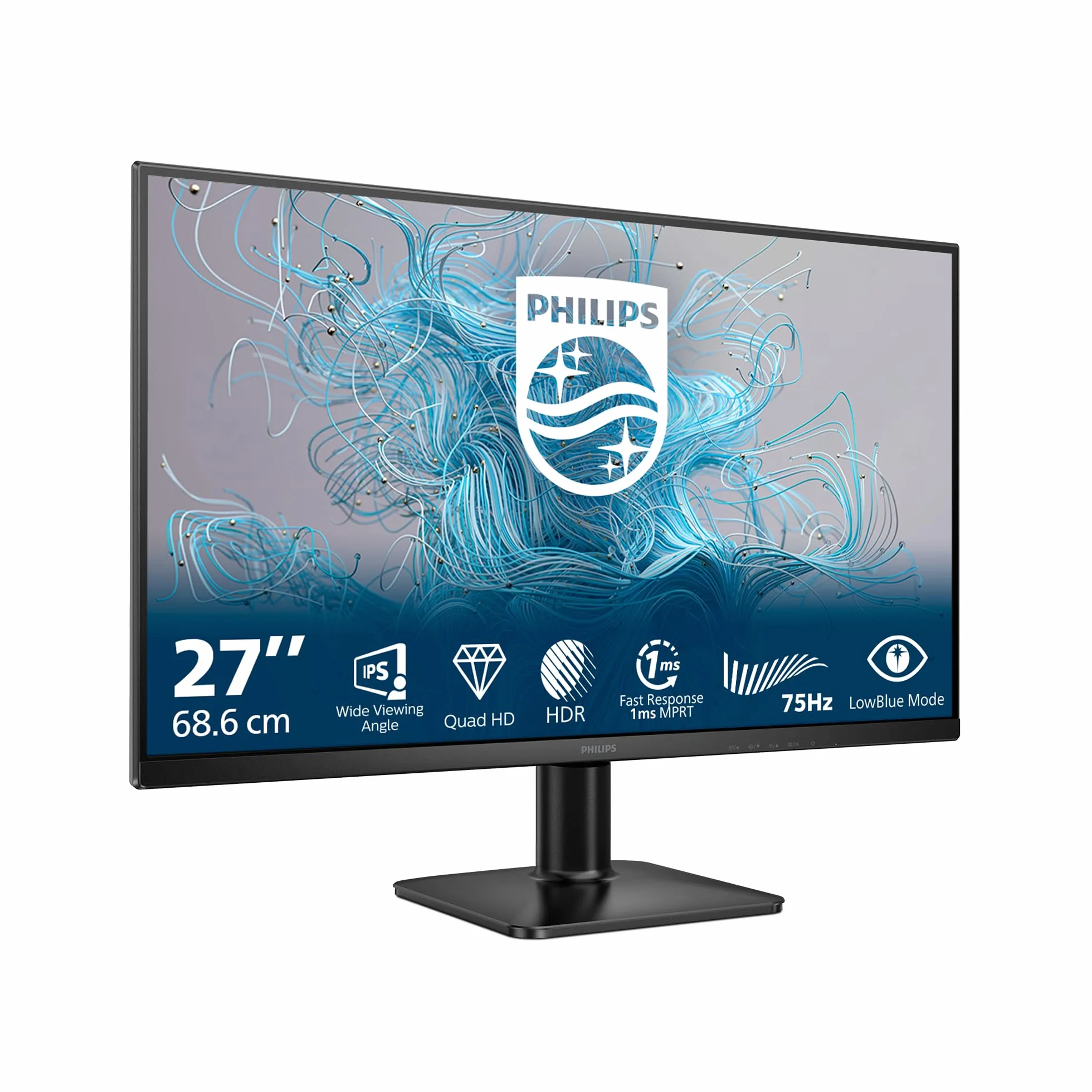 Philips 27E2N1500L Monitor 27 Pulgadas QHD 75Hz IPS 1ms MPRT Adaptive Sync HDR10 2560x1440 Negro